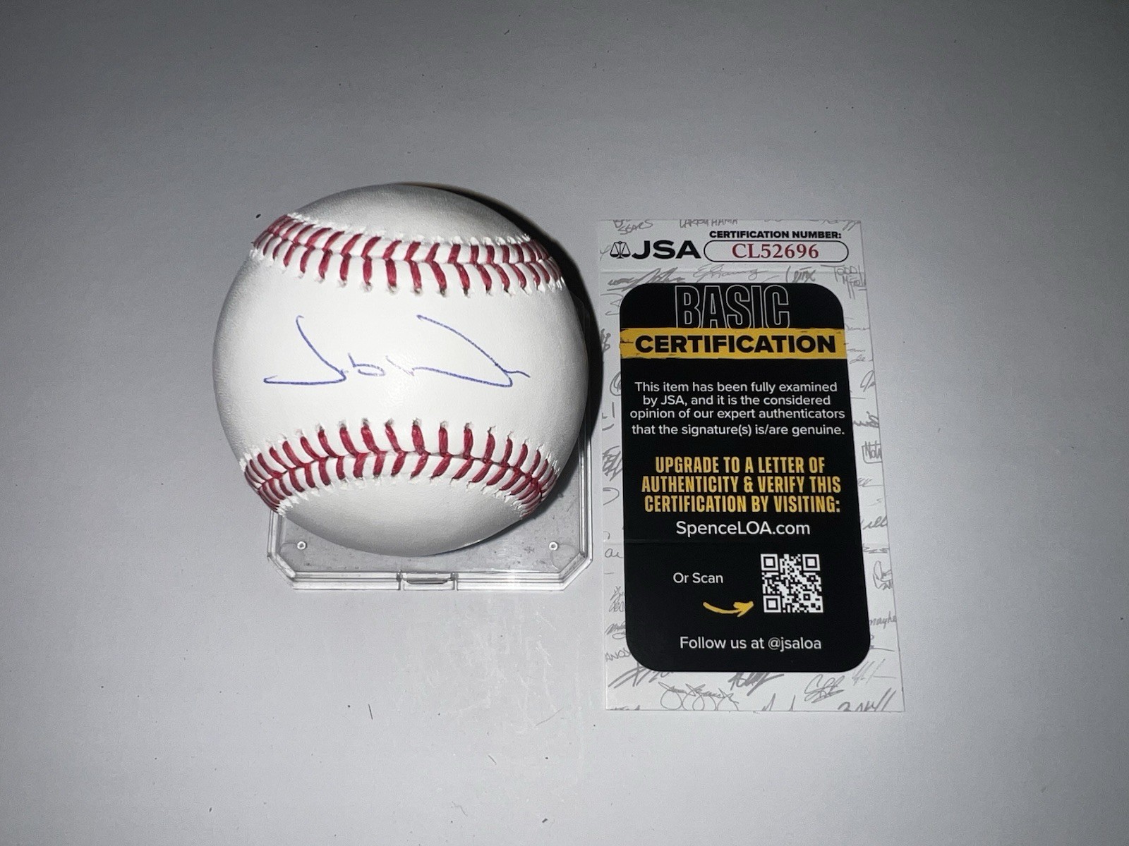 Jacob Wilson Signed Official Major League Baseball Athletics Star JSA Auth #2