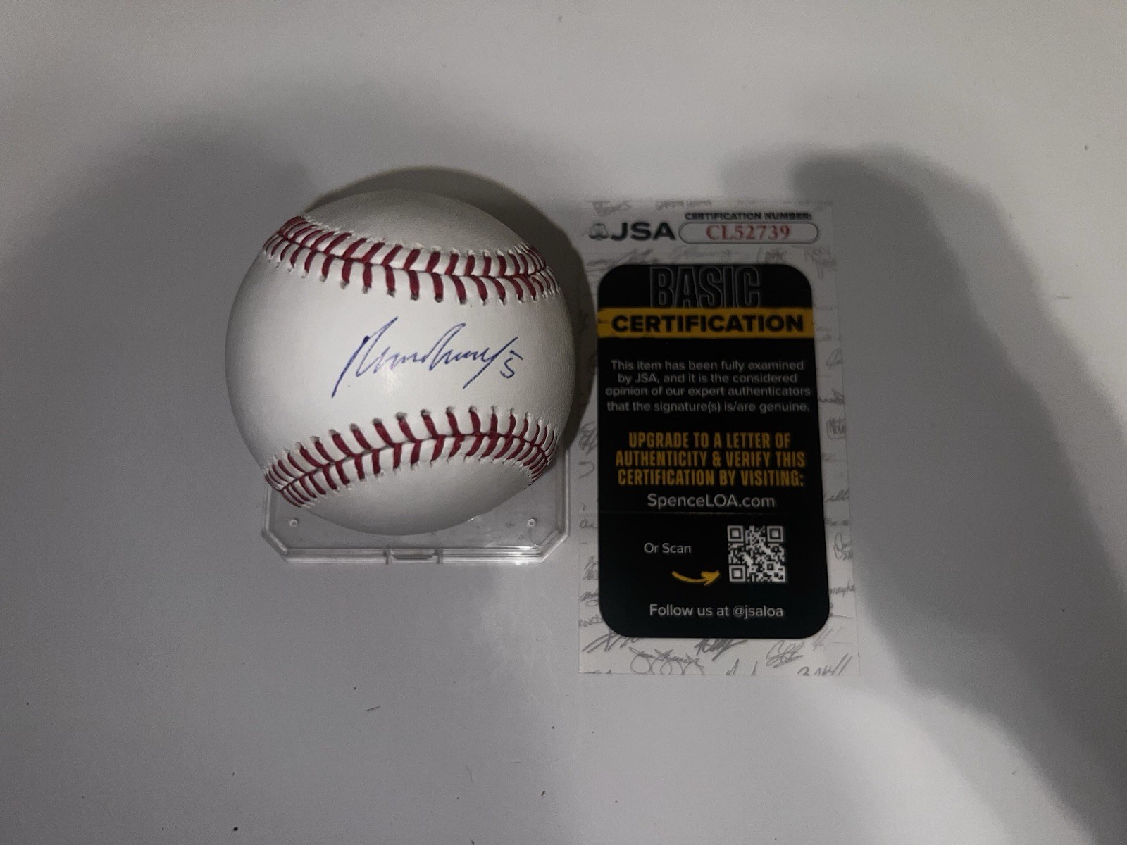 Ramon Laureano Signed Official Major League Baseball San Diego Padres JSA Auth