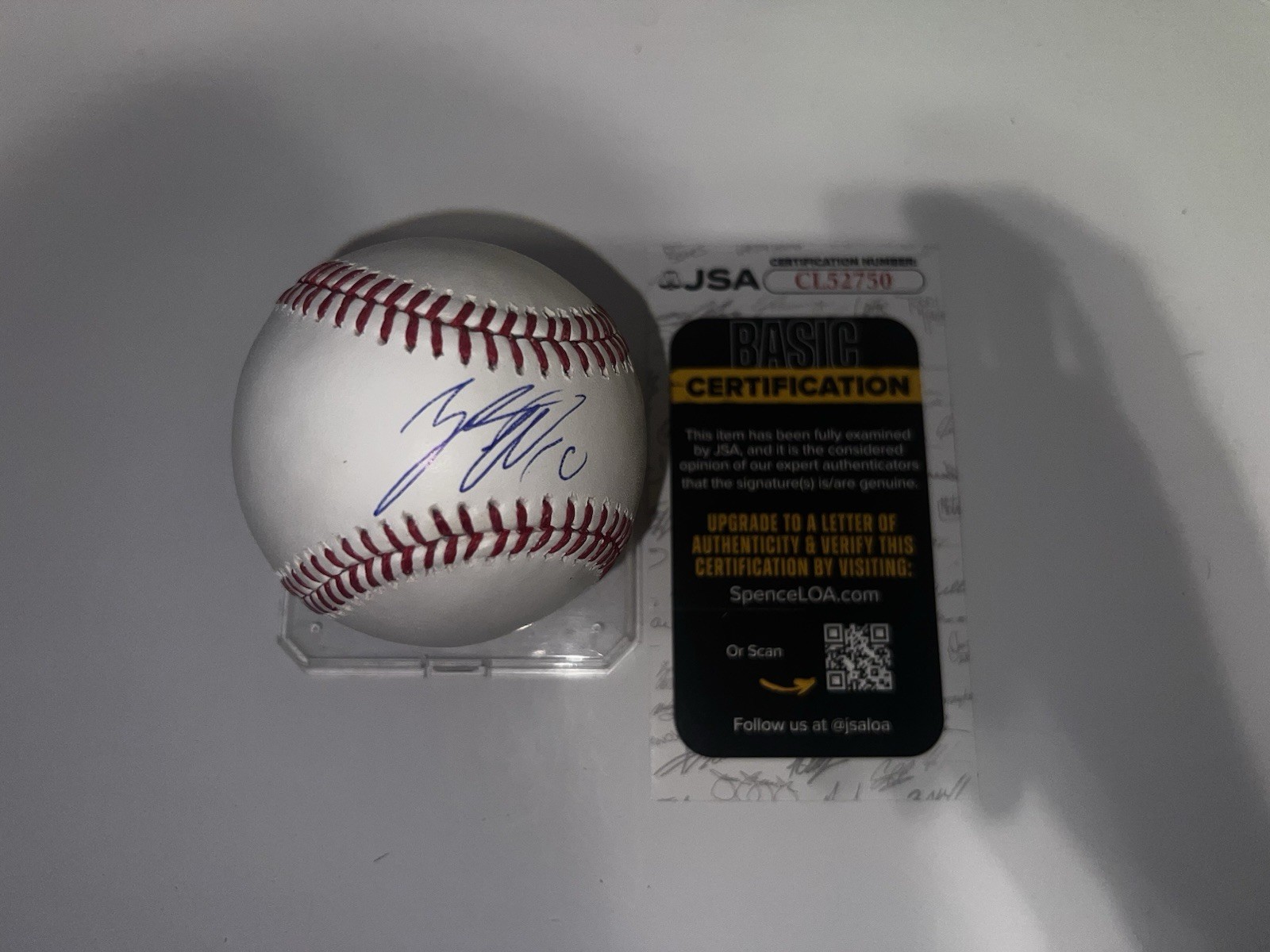 Ryan Ward Signed Official Major League Baseball LA Dodgers JSA Auth