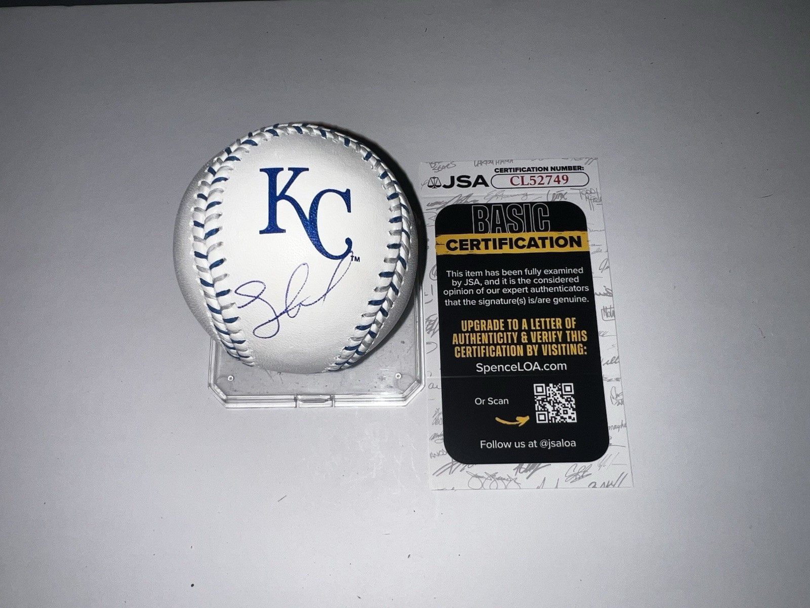 Salvador Perez Signed Official Kansas City Royals Team Stitched Baseball JSA