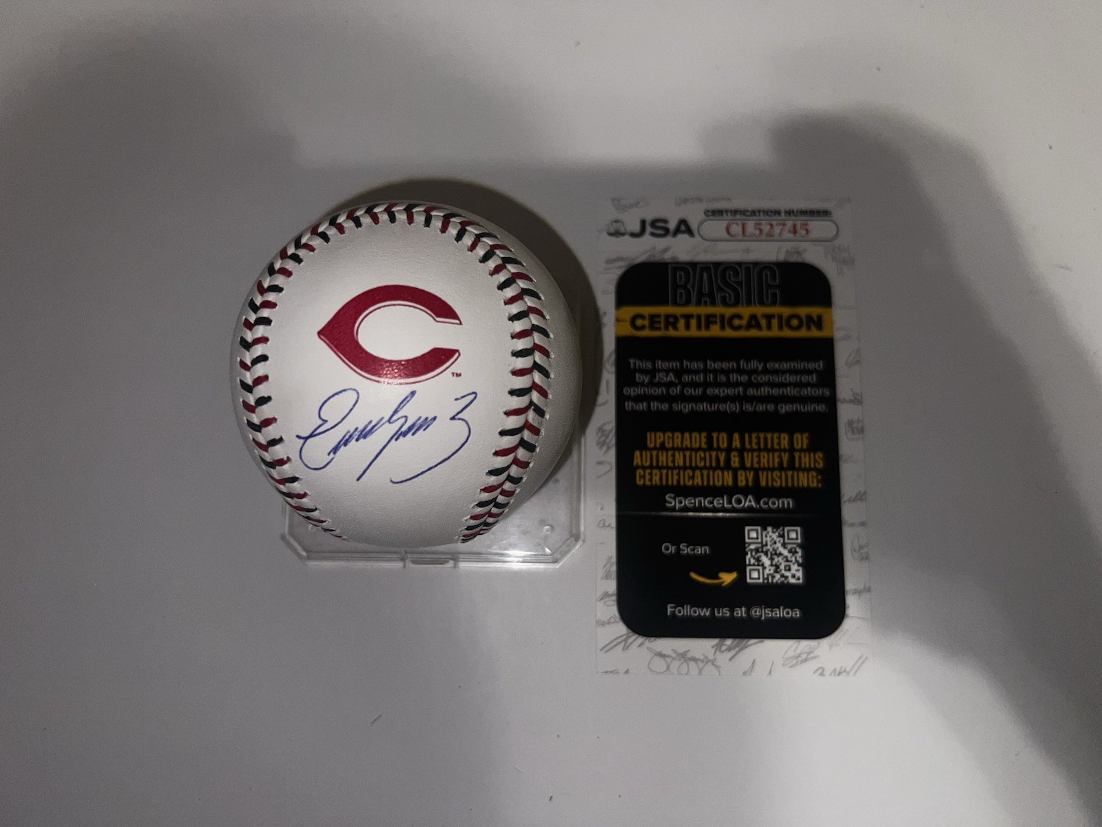 Eugenio Suarez Signed Official Cincinnati Reds Team Stitched Baseball JSA Auth 2