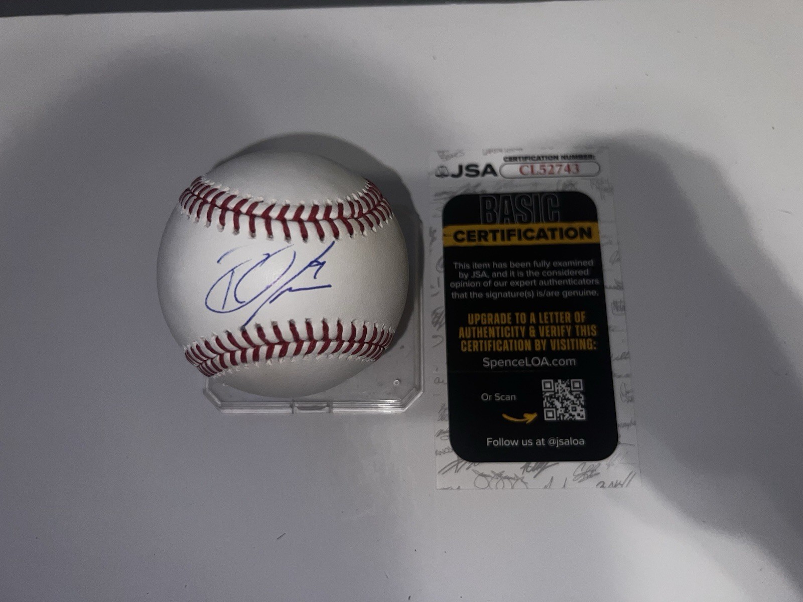 Danny Jansen Signed Official Major League Baseball Texas Rangers JSA Auth