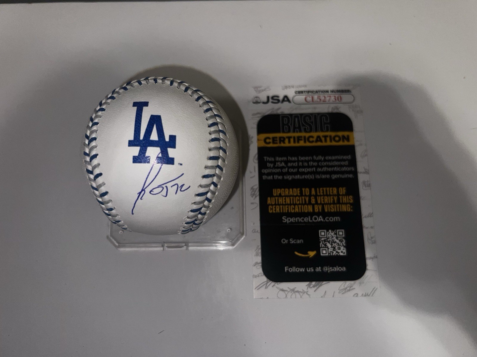 Miguel Rojas Signed Official Los Angeles Dodgers Team Stitched Baseball JSA Auth
