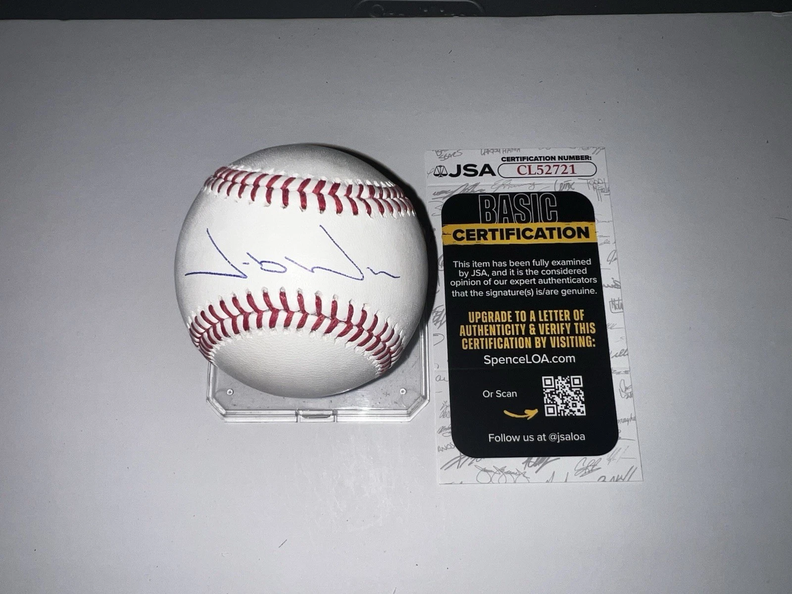 Jacob Wilson Signed Official Major League Baseball Athletics Star JSA Auth #5