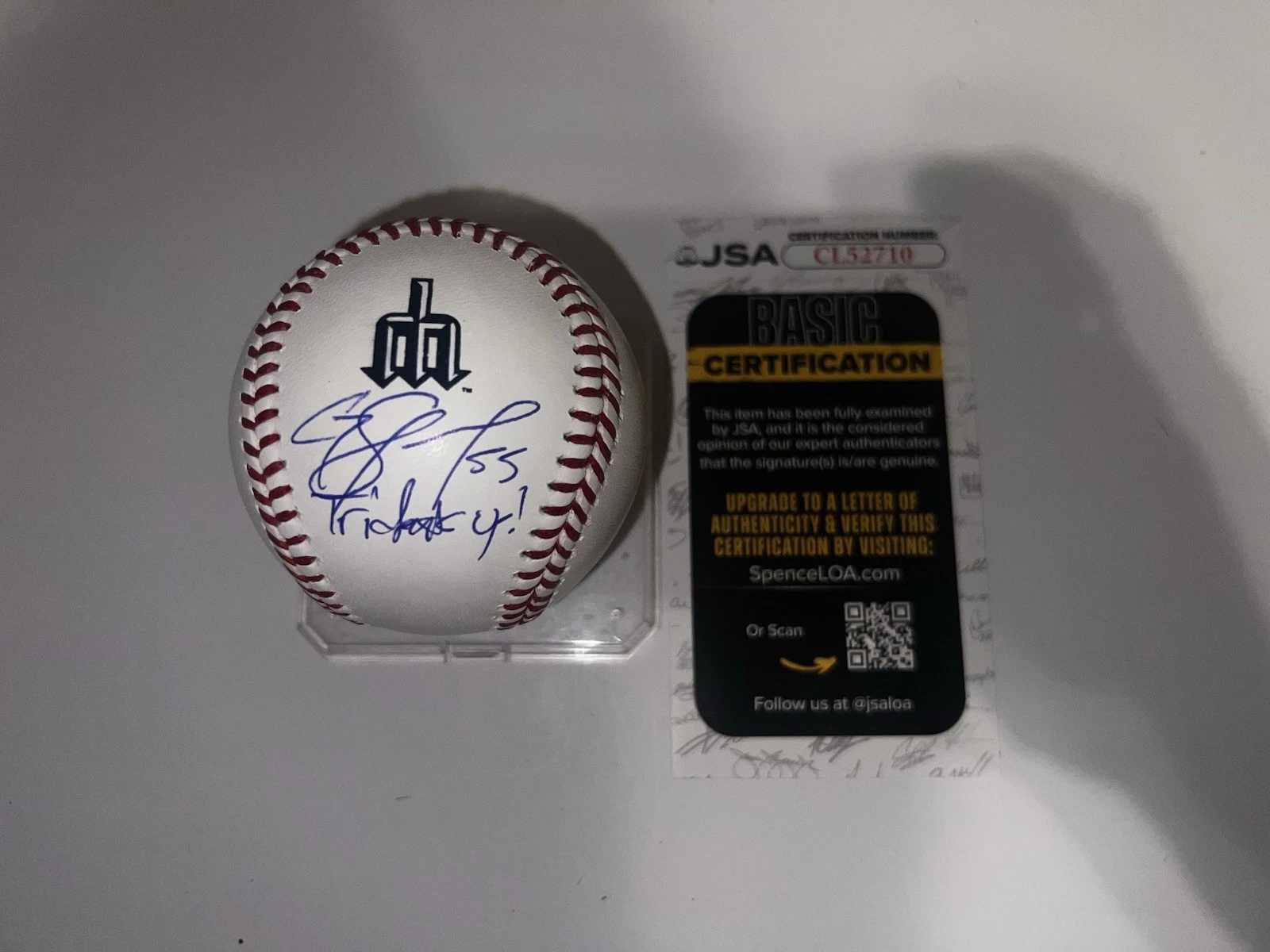 Gabe Speier Signed Official Seattle Mariners City Connect Baseball JSA Auth