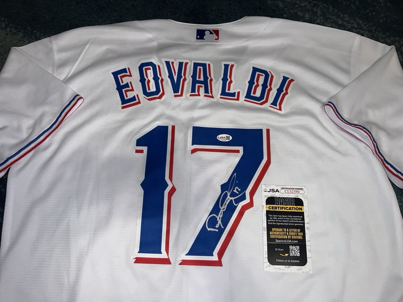 Nathan Eovaldi Signed Texas Rangers Jersey All Star Ace JSA Auth