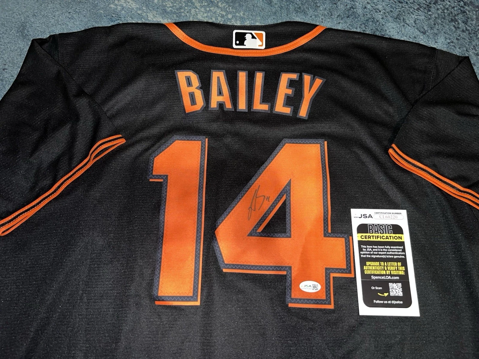 Patrick Bailey Signed San Francisco Giants Jersey Superstar Slugger JSA Auth