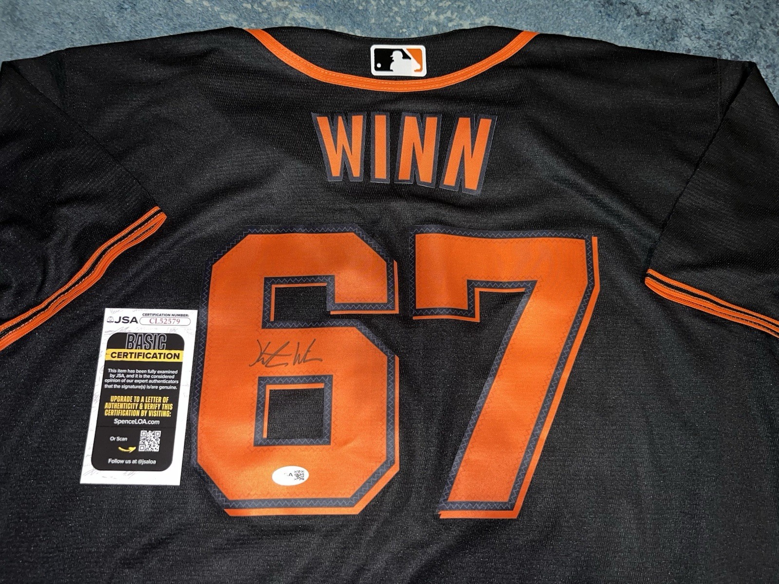 Keaton Winn Signed San Francisco Giants Jersey Superstar Ace JSA Auth