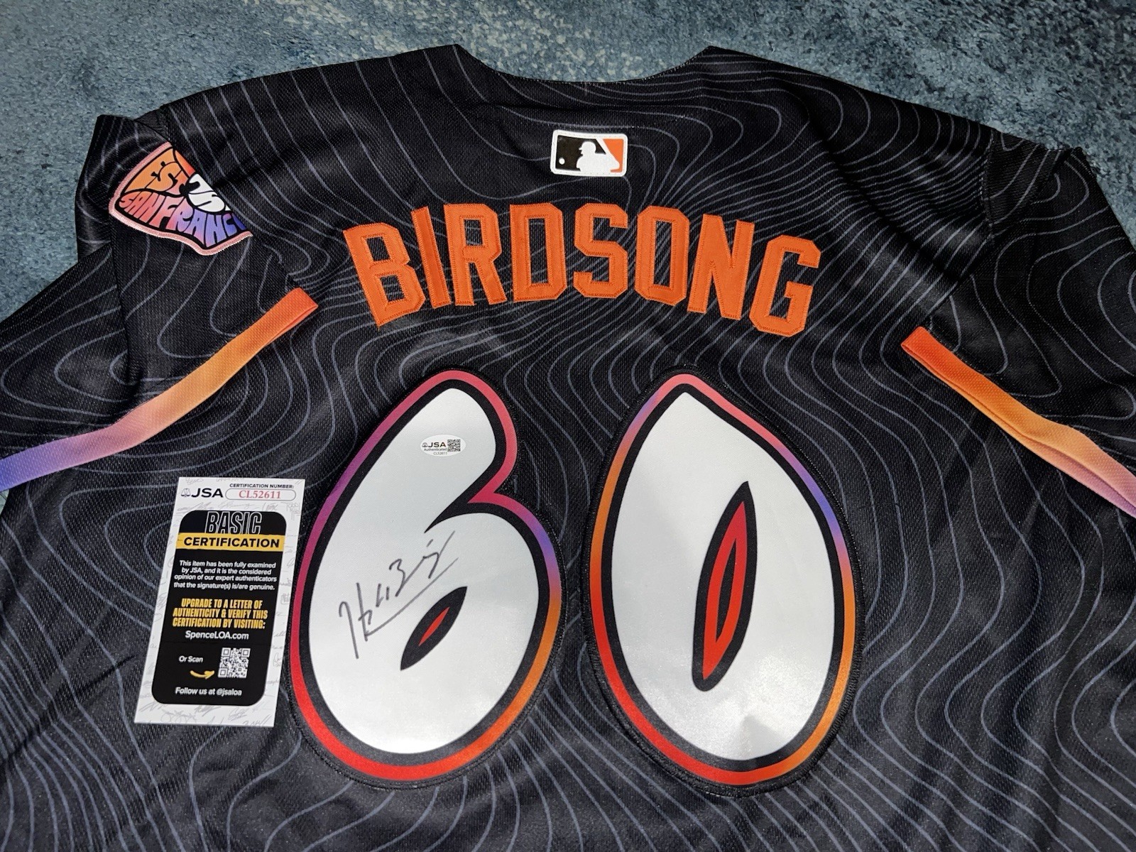 Hayden Birdsong Signed San Francisco Giants Jersey Superstar Ace JSA Auth #2