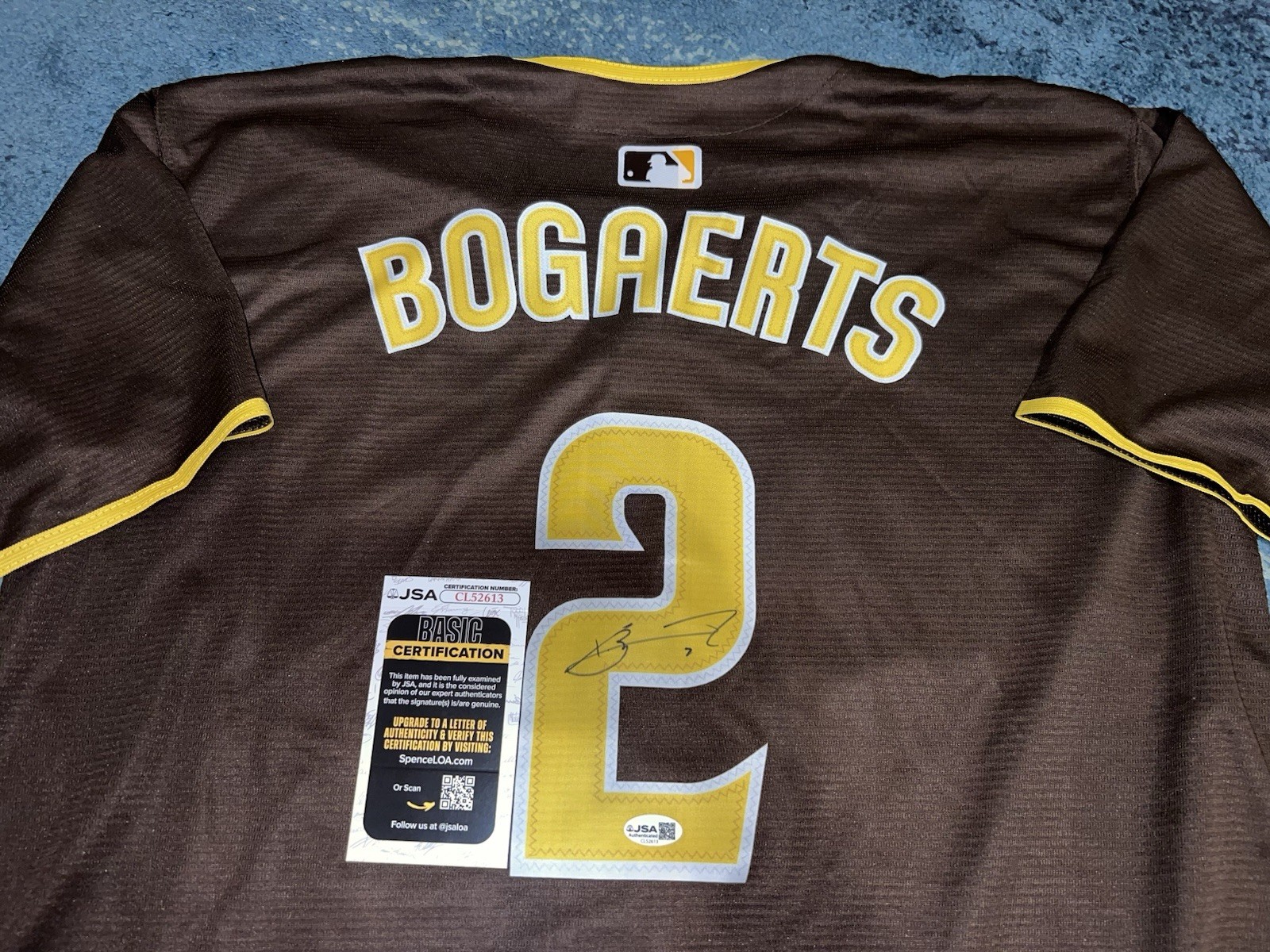 Xander Bogaerts Signed San Diego Padres Jersey Superstar Slugger JSA Auth