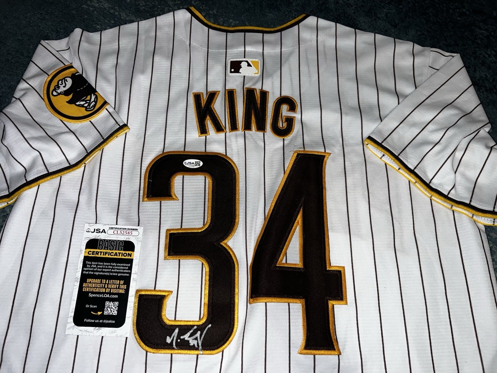 Michael King Signed San Diego Padres Jersey Superstar Ace JSA Auth