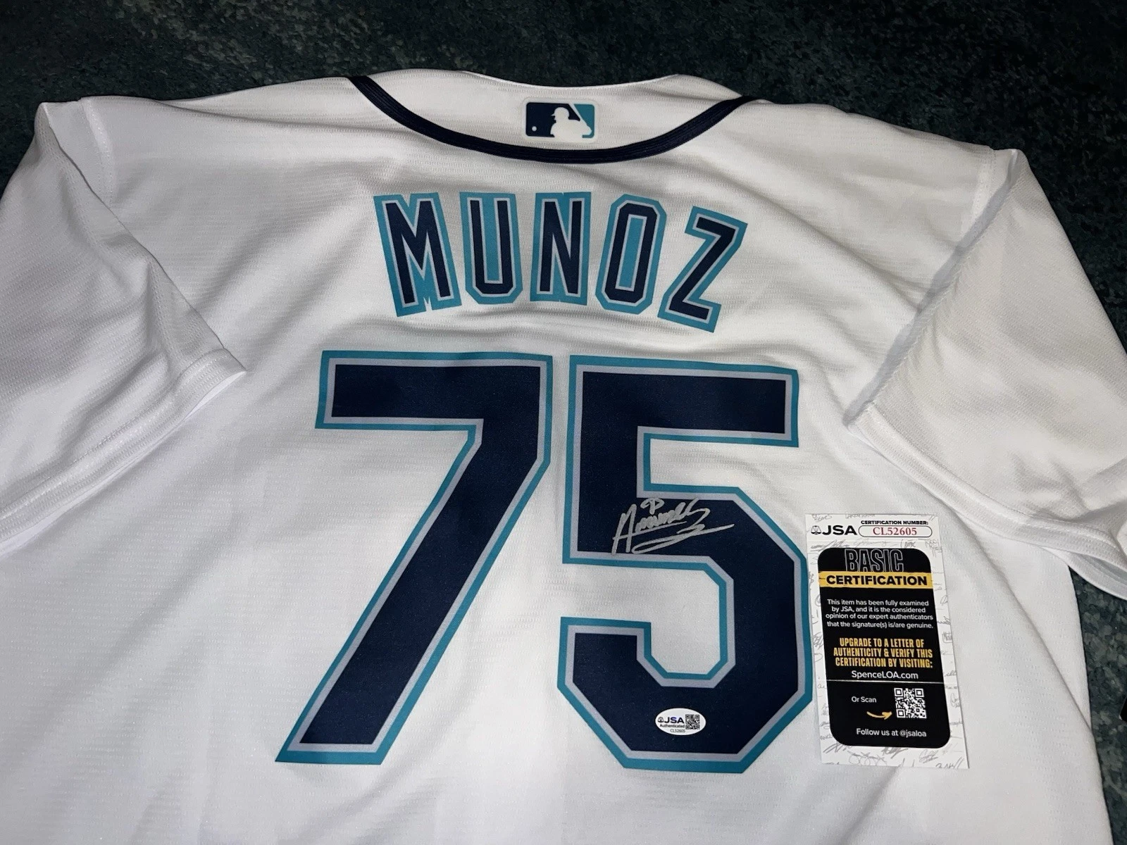 Andres Munoz Signed Seattle Mariners Jersey Superstar Ace JSA Auth