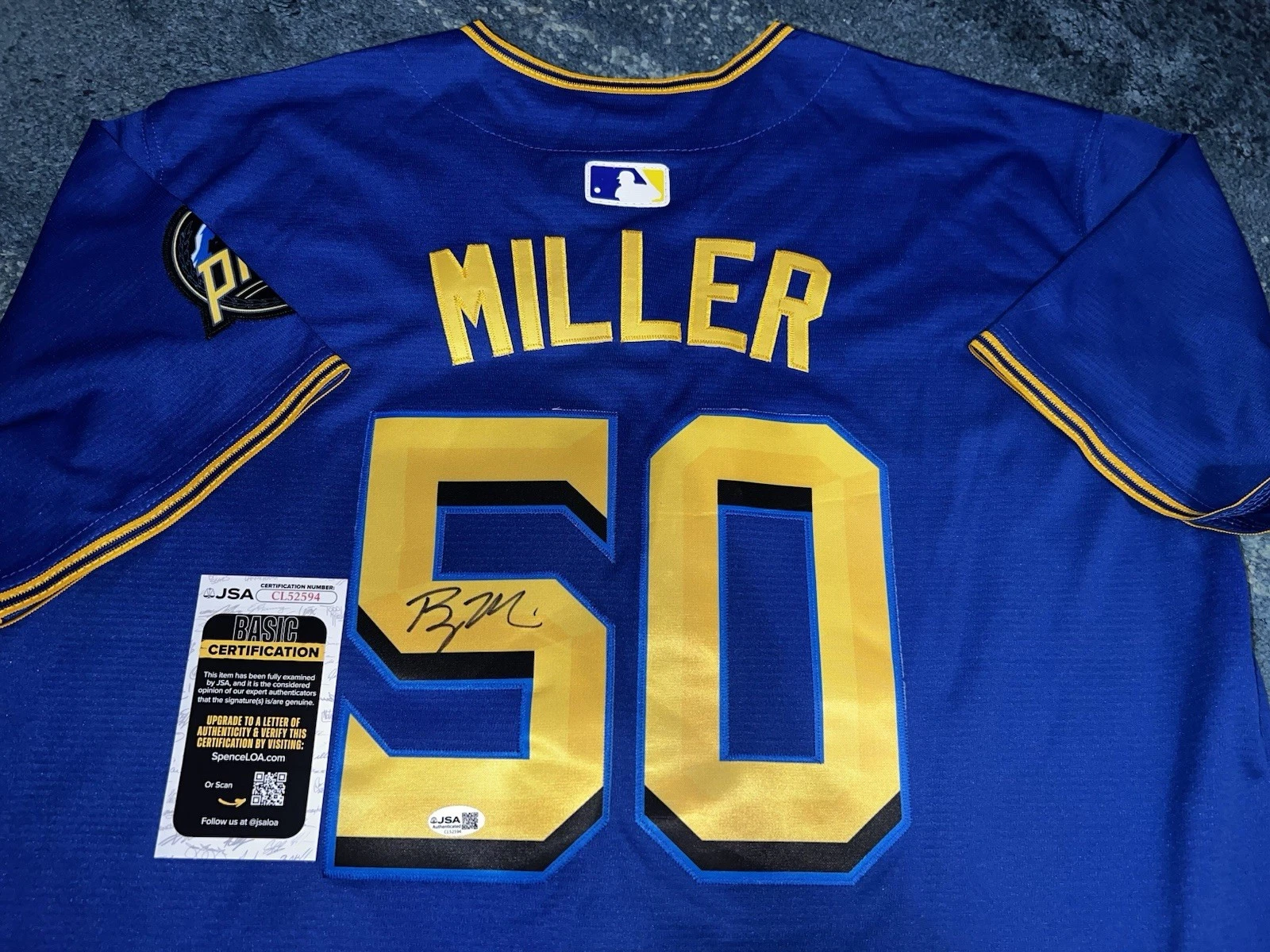 Bryce Miller Signed Seattle Mariners Jersey Superstar Ace JSA Auth