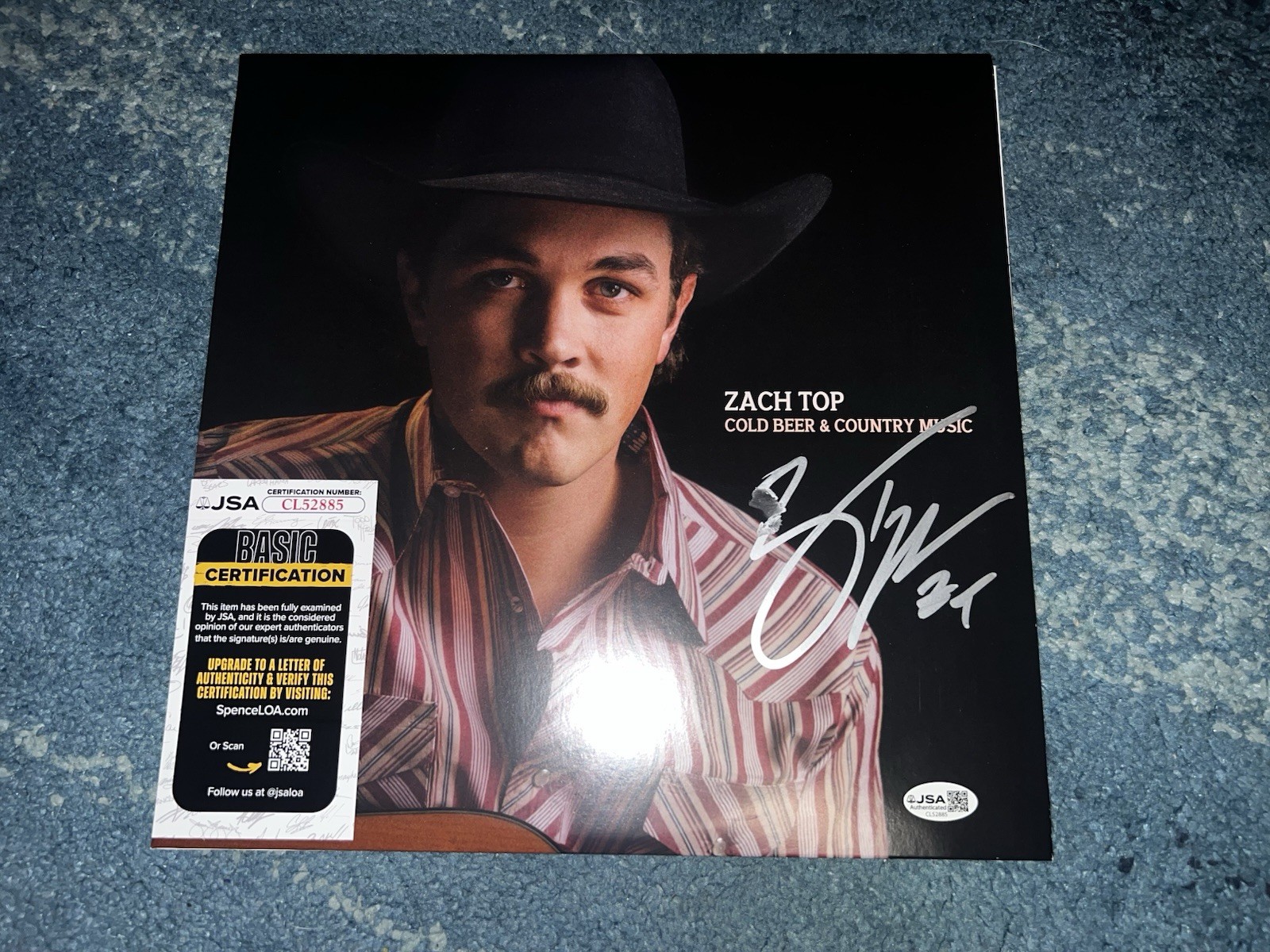 Zach Top Signed Cold Beer & Country Music Album Vinyl County Music JSA Auth