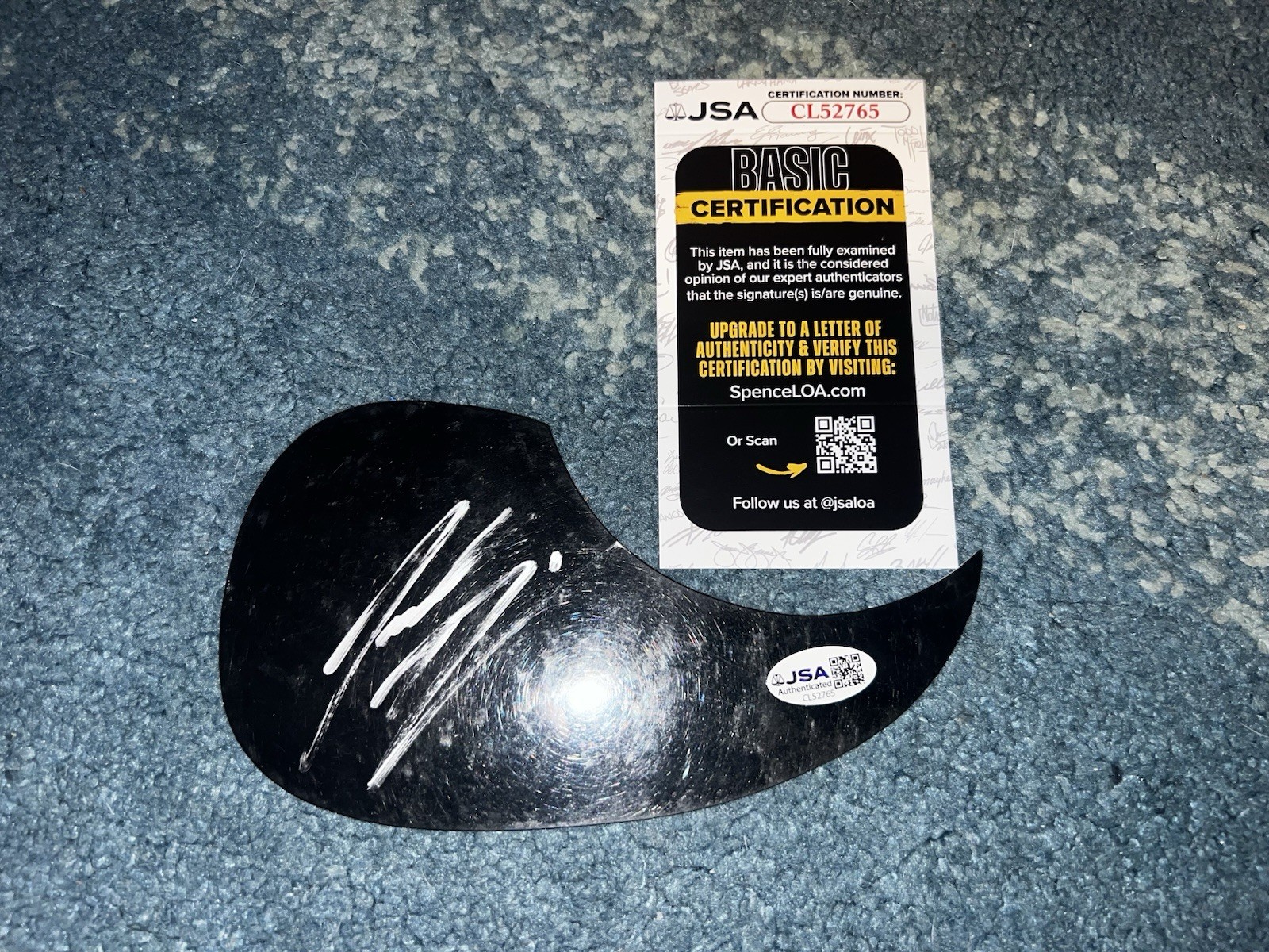 Jordan Davis Signed Acoustic Pickguard Country Music Legend JSA Auth