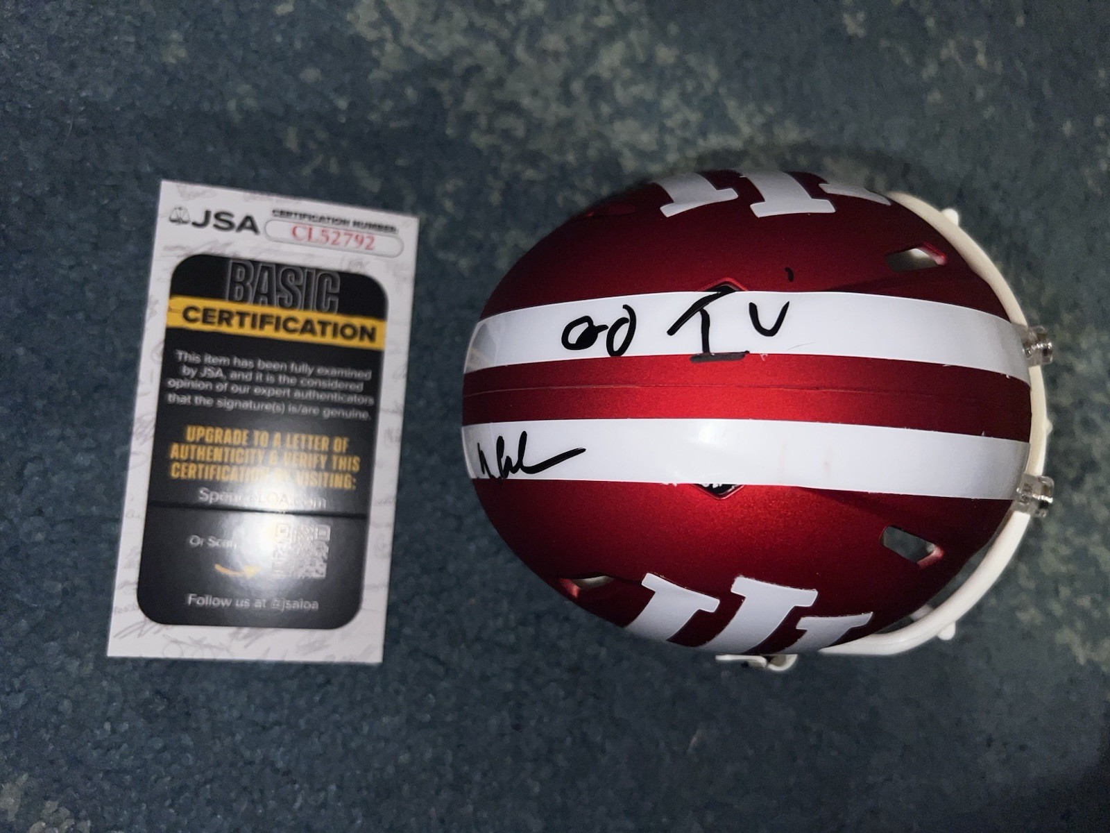 Mark Cuban Signed Official Indiana University Mini Helmet Go IU Champs JSA Auth