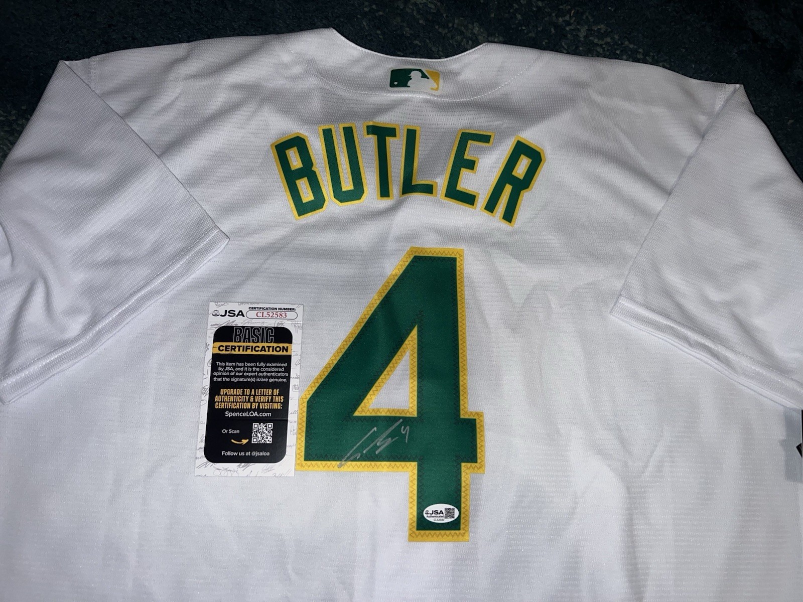 Lawrence Butler Signed Athletics Jersey Superstar Slugger Las Vegas JSA Auth
