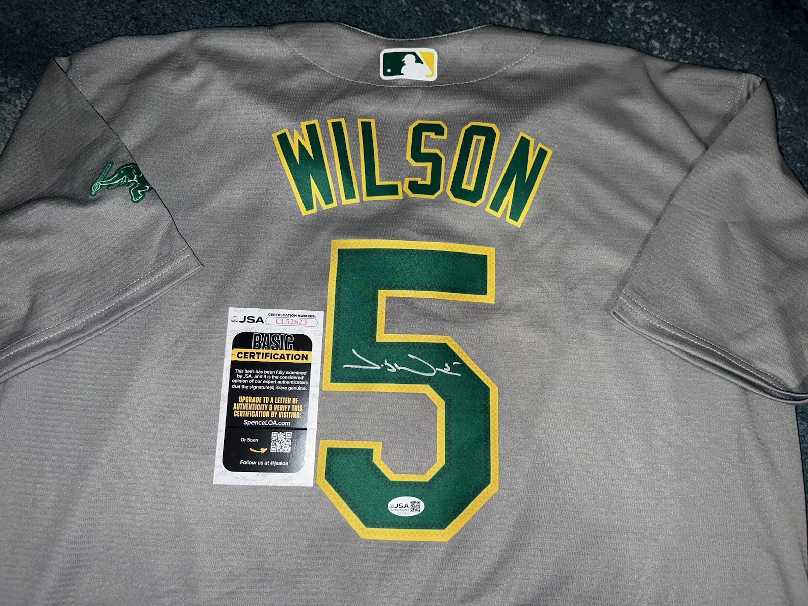 Jacob Wilson Signed Athletics Jersey Superstar Slugger Las Vegas JSA Auth