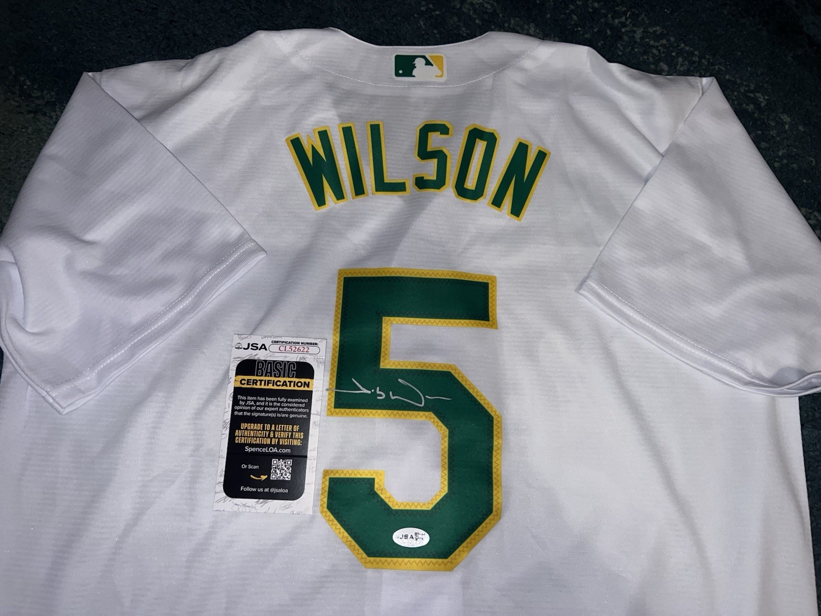 Jacob Wilson Signed Athletics Jersey Superstar Slugger Las Vegas JSA Auth #2