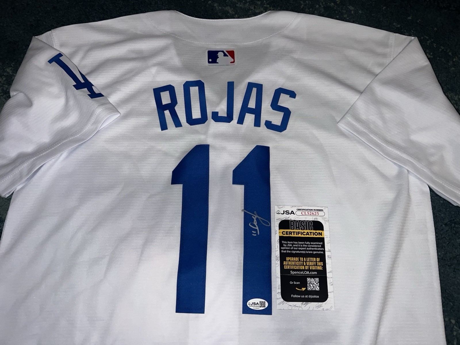 Miguel Rojas Signed Los Angeles Dodgers Jersey Star Slugger WS Champ JSA Auth