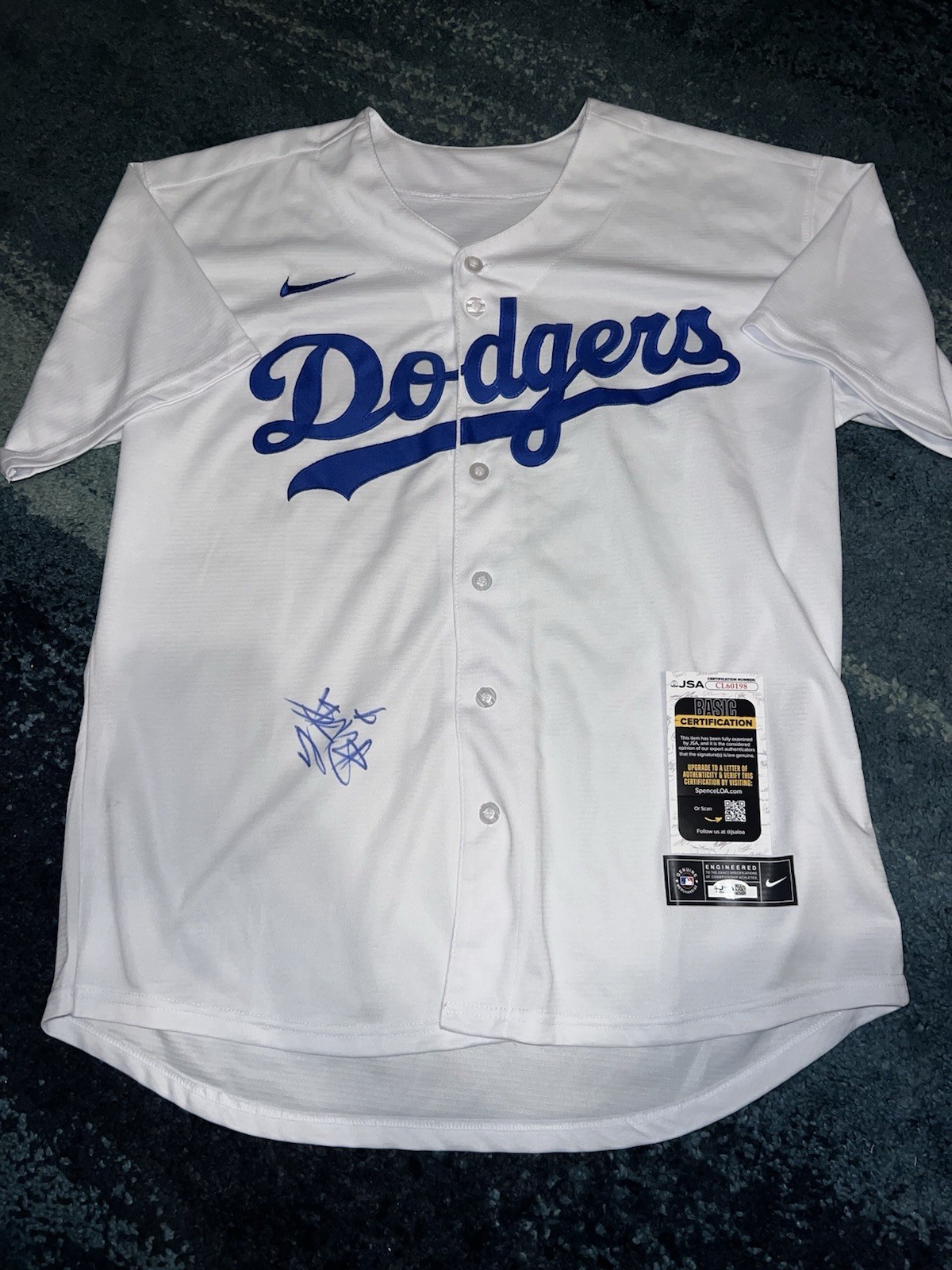 Travis Barker Signed Los Angeles Dodgers Jersey Blink 182 Superfan JSA Auth