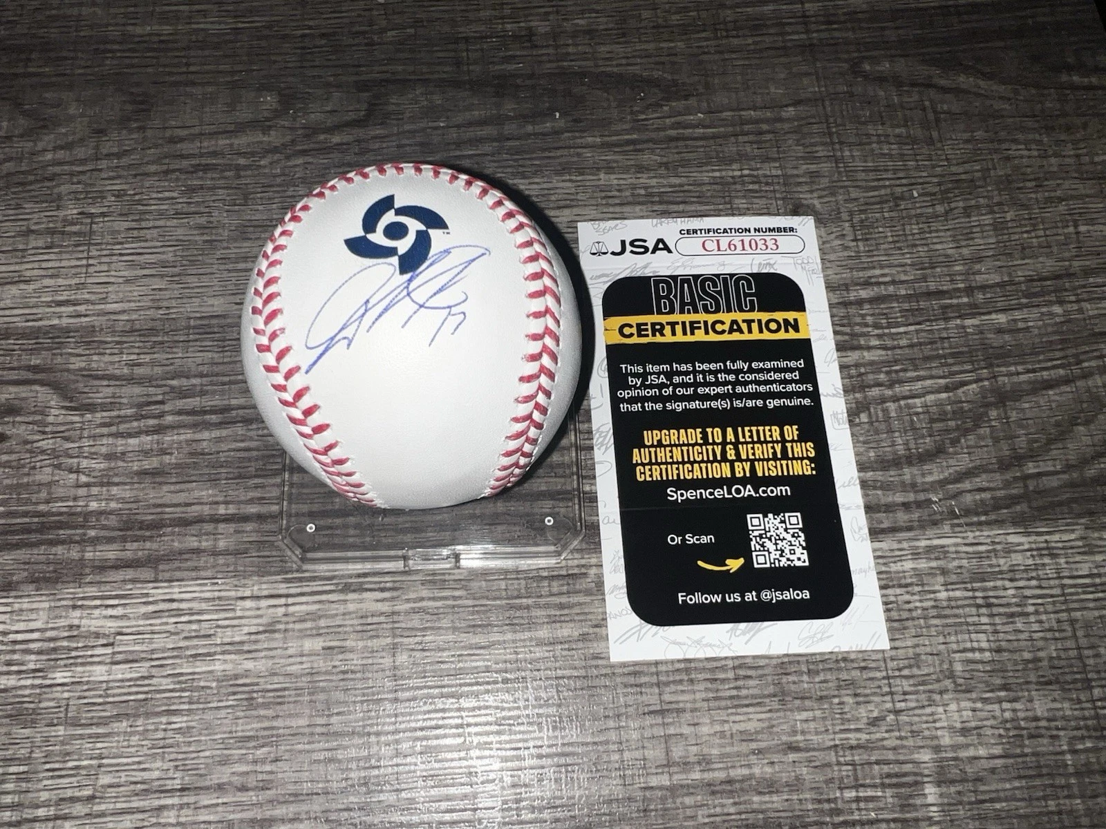Jazz Chisholm Signed Official 2026 World Baseball Classic Baseball GB JSA Auth