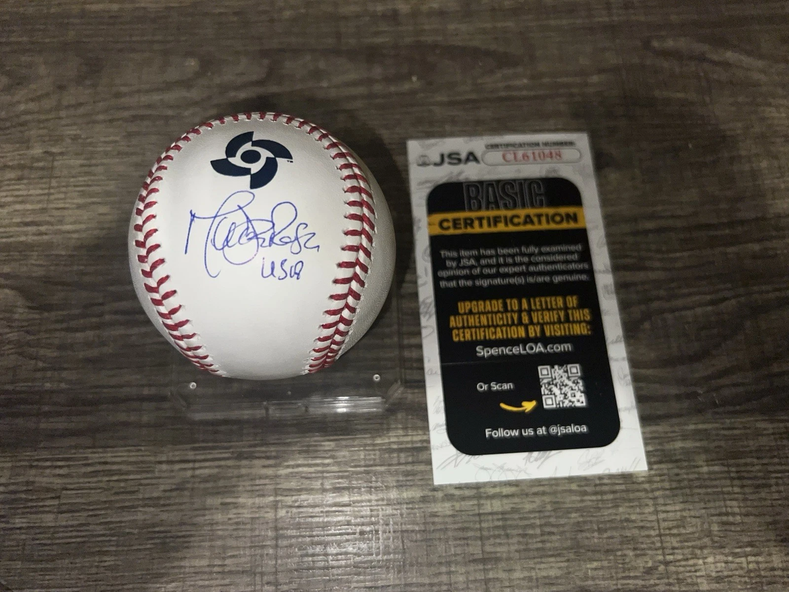 Mark DeRosa Signed Official 2026 World Baseball Classic Baseball USA JSA Auth 2