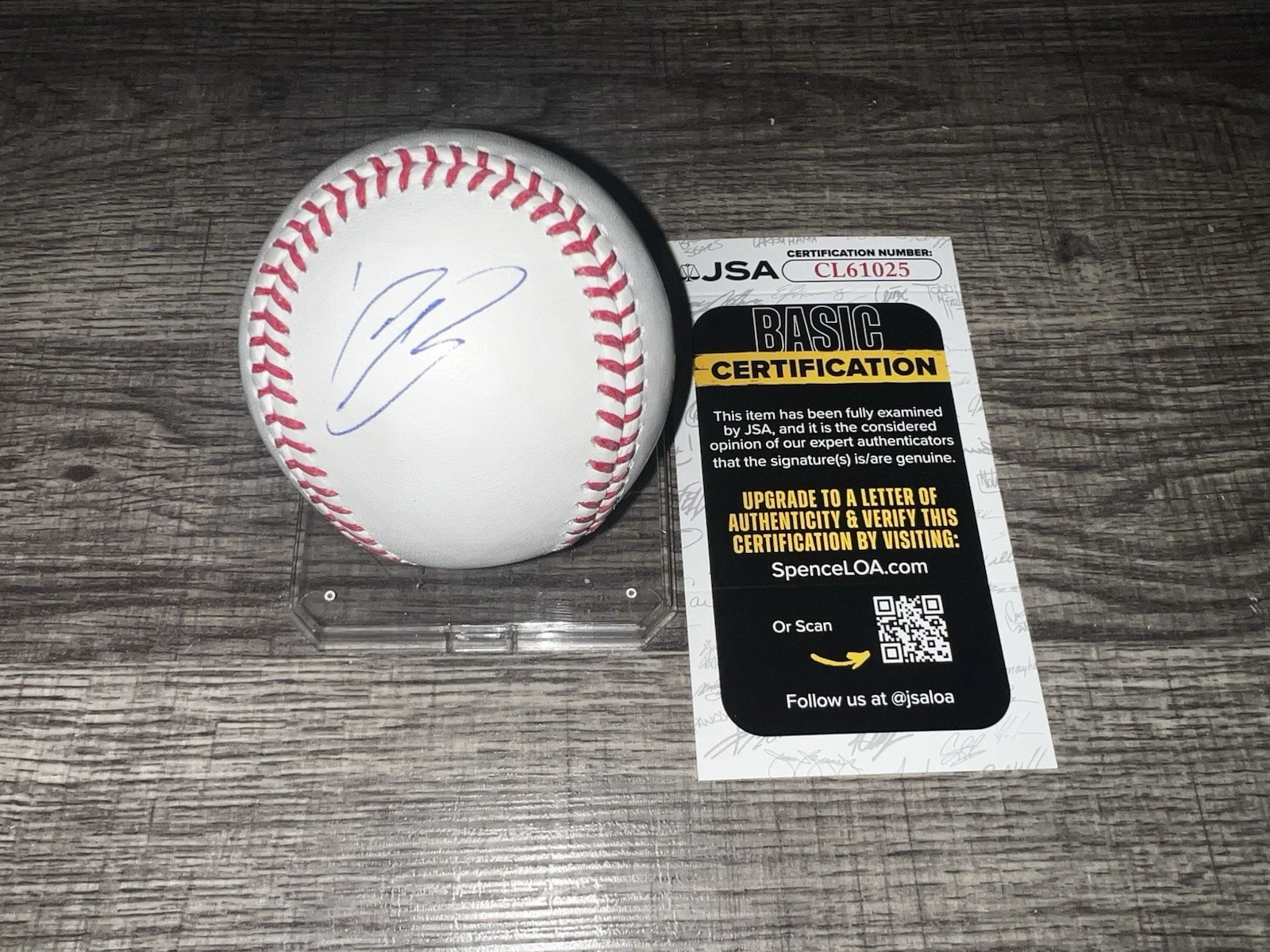 Denzel Clarke Signed Official 2026 World Baseball Classic Baseball CAN JSA Auth