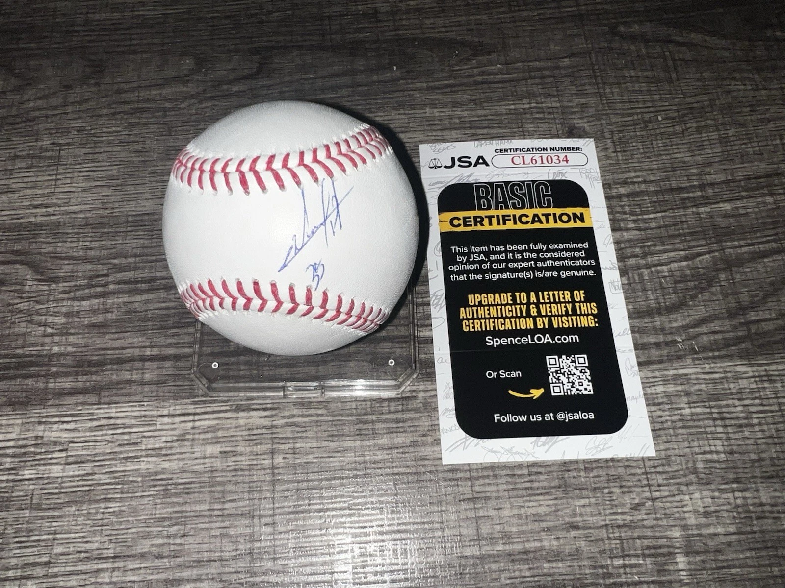 Livan Moinelo Signed Official Major League Baseball Cuba Japan Superstar JSA #2