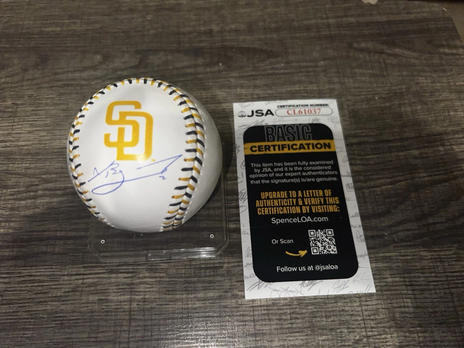 Xander Bogaerts Signed Official San Diego Padres Team Stitched Baseball JSA