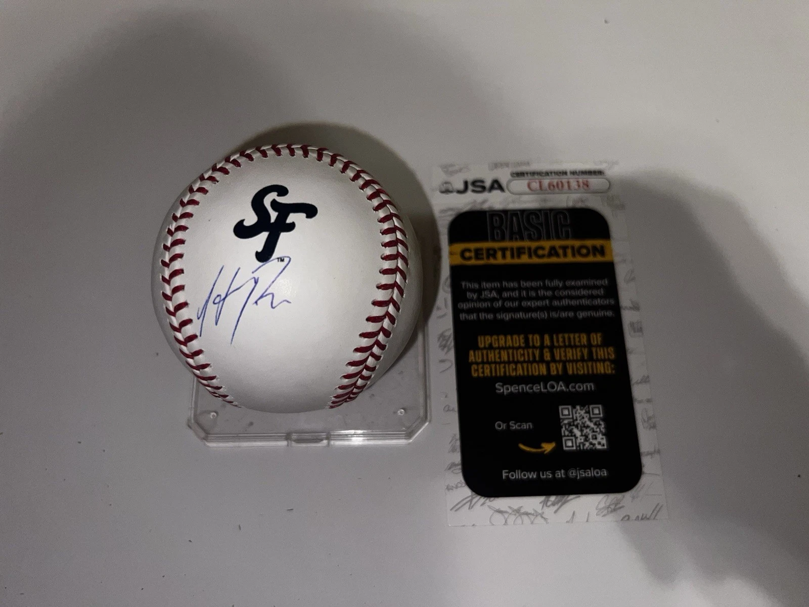 Heliot Ramos Signed Official San Francisco Giants City Connect Baseball JSA