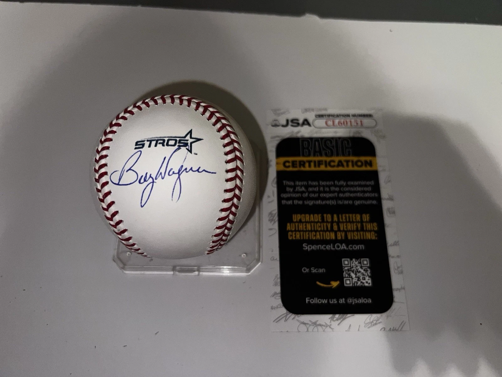 Billy Wagner Signed Official Houston Astros City Connect Baseball 2025 HOF JSA
