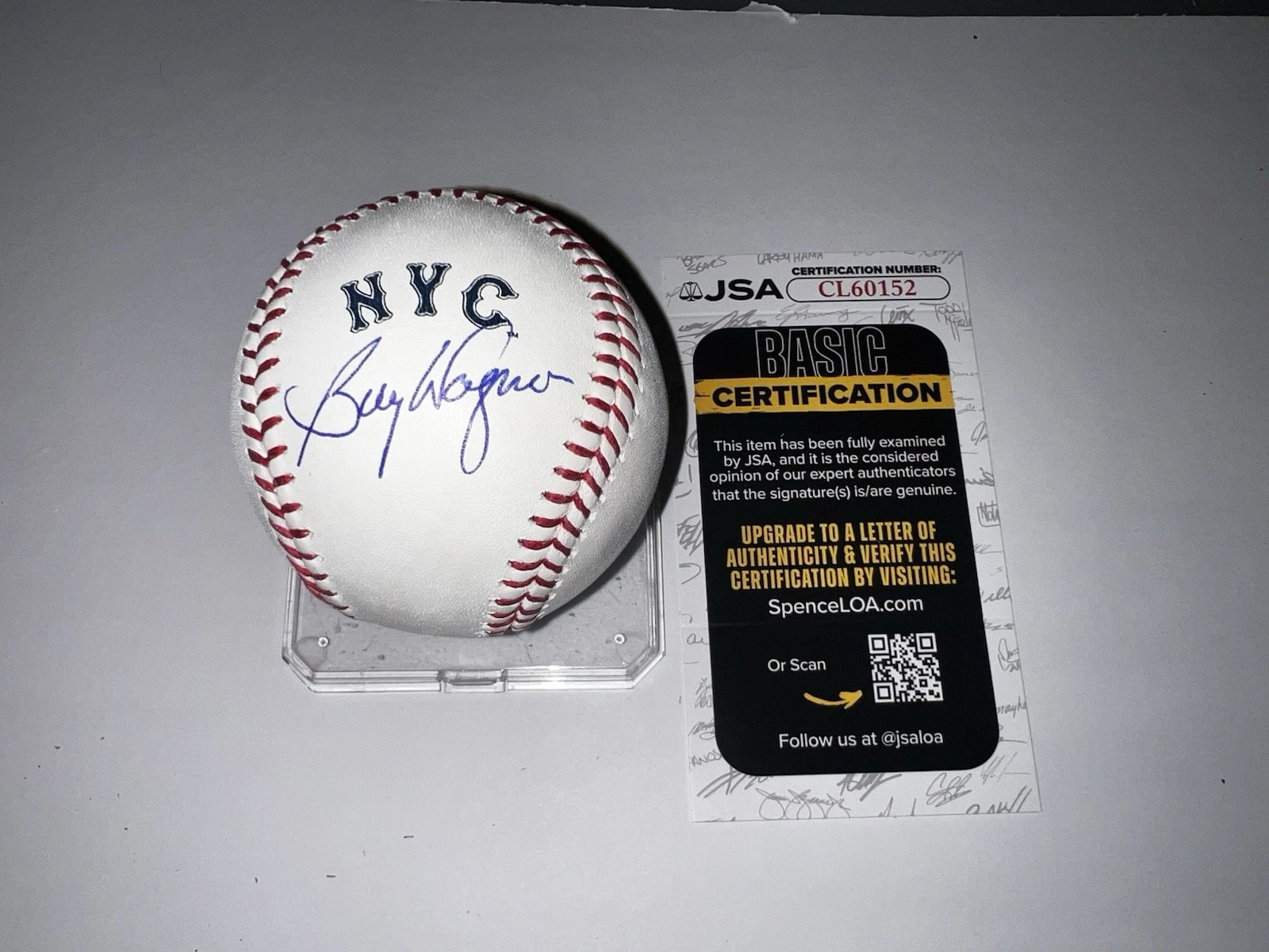 Billy Wagner Signed Official New York Mets City Connect Baseball 2025 HOF JSA