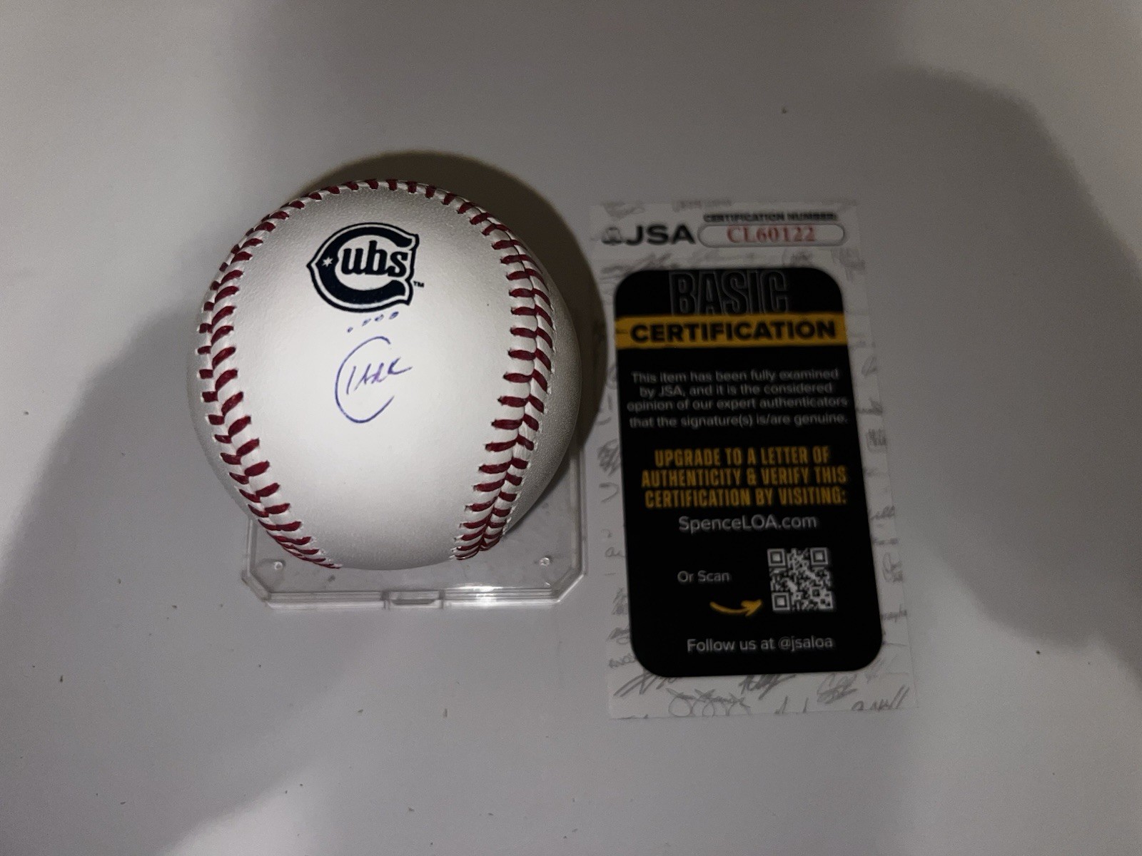 Clark The Cub Signed Official Chicago Cubs City Connect Baseball Star JSA