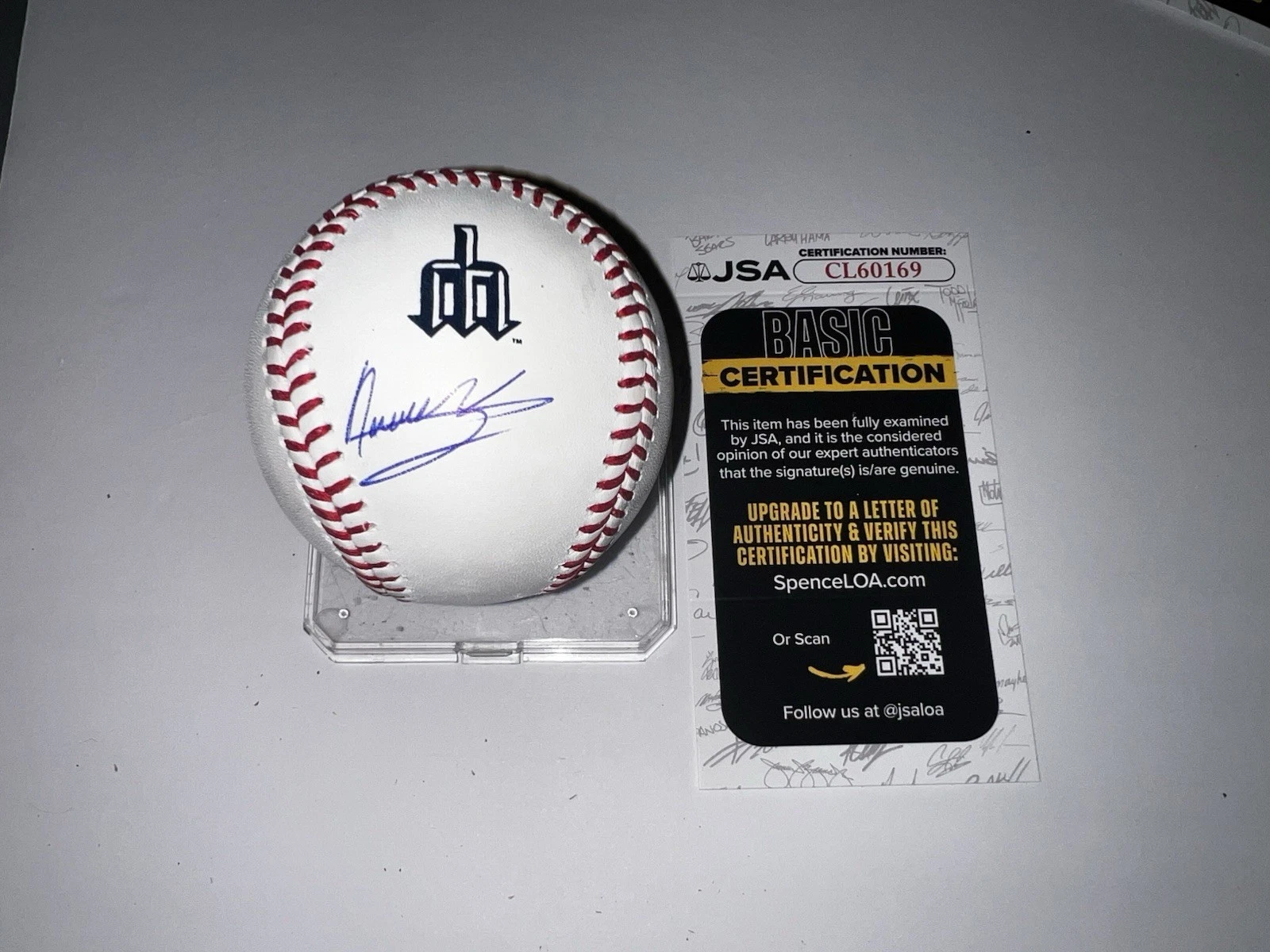 Andres Munoz Signed Official Seattle Mariners City Connect Baseball JSA Auth