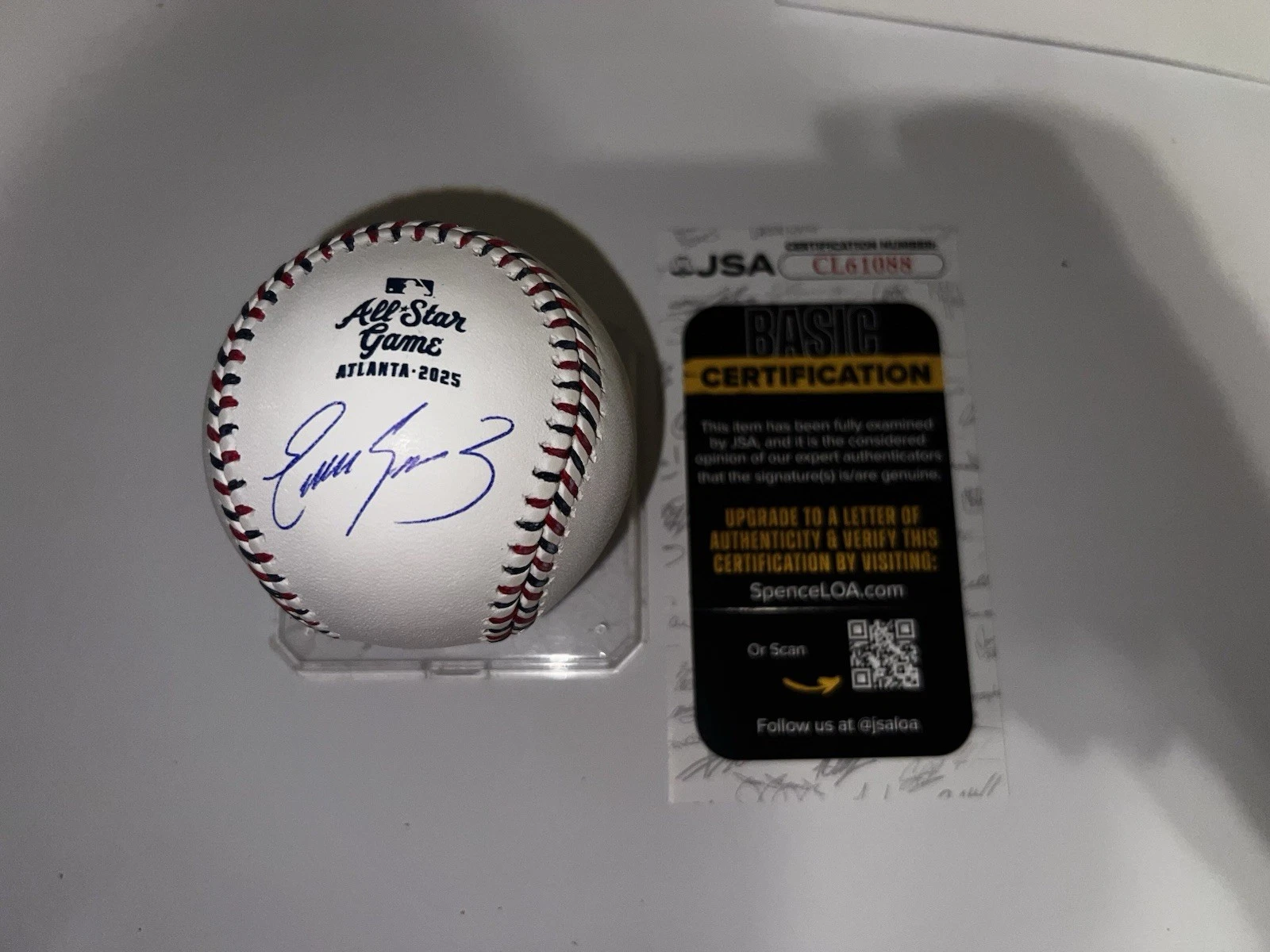 Eugenio Suarez Signed Official 2025 All Star Baseball Mariners Reds JSA Auth