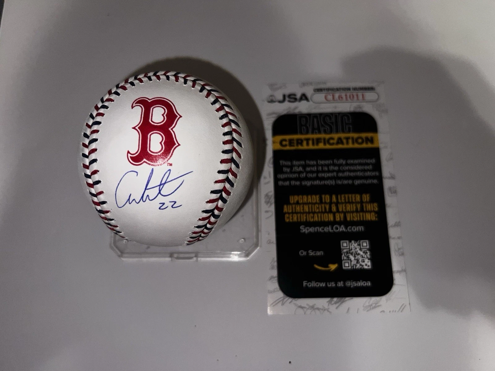 Garrett Whitlock Signed Official Boston Red Sox Team Stitched Baseball JSA
