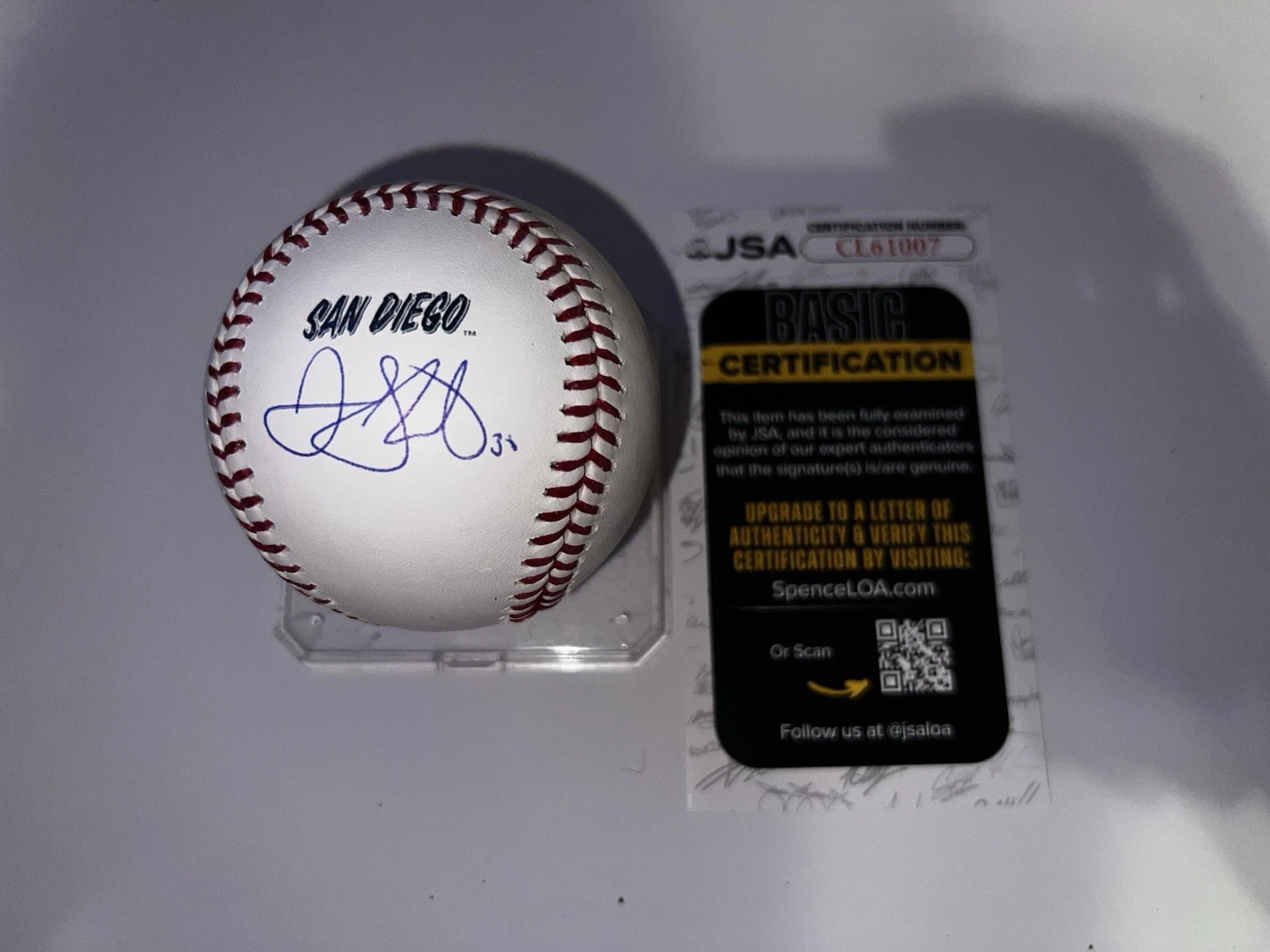 Gavin Sheets Signed Official San Diego Padres City Connect Baseball Star JSA
