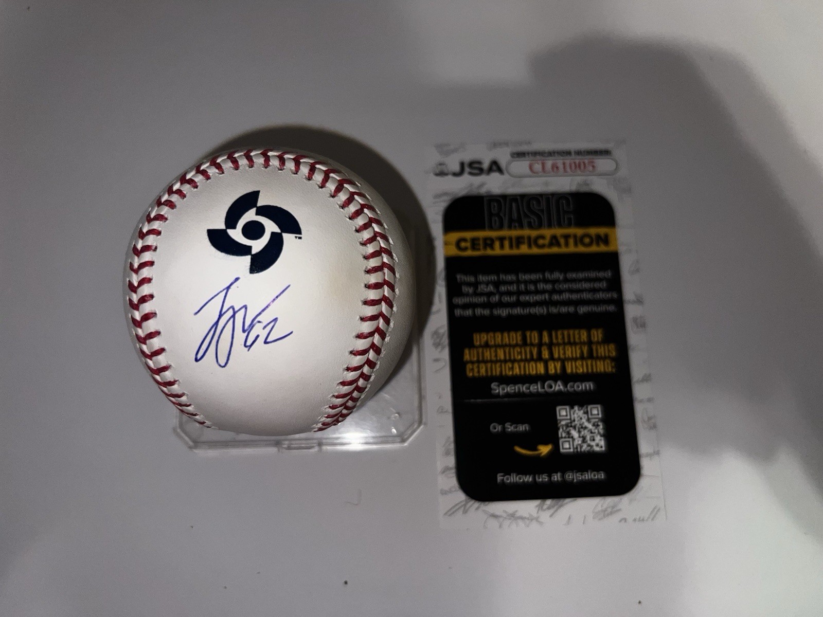 Logan Webb Signed Official 2026 World Baseball Classic Baseball JSA Auth