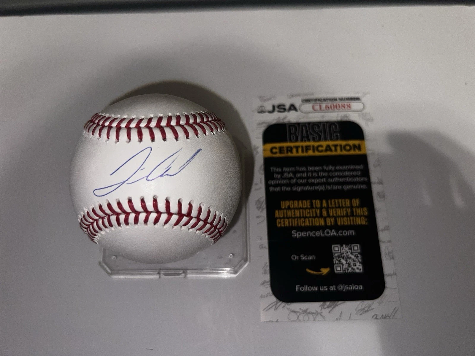 Jamie Arnold Signed Official Major League Baseball Athletics Top Pick JSA Auth
