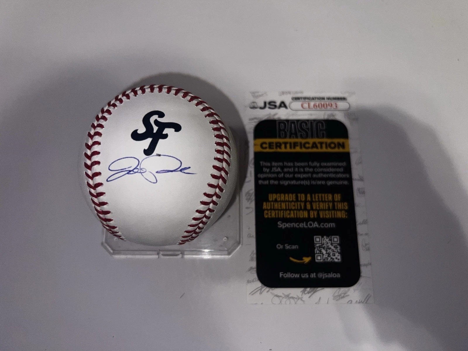 Joe Panik Signed Official San Francisco Giants City Connect Baseball JSA