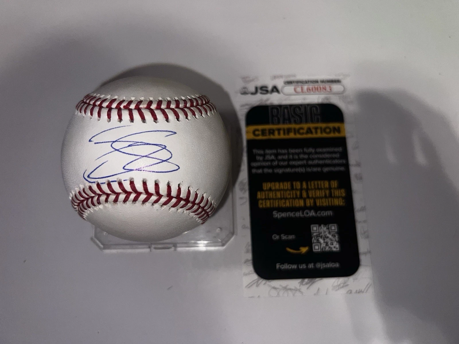 Tyler Soderstrom Signed Official Major League Baseball Athletics Star JSA Auth