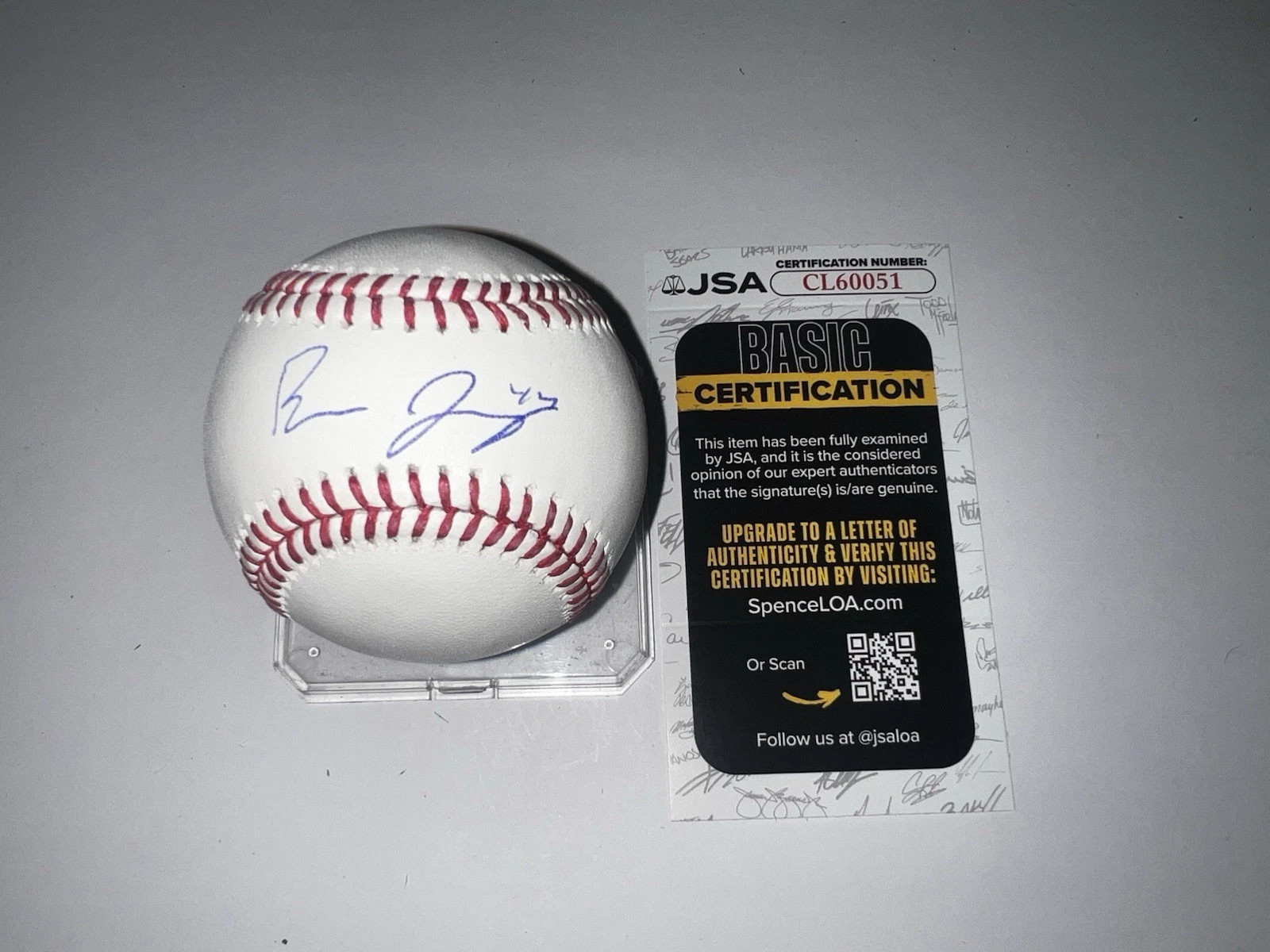 Ben Joyce Signed Official Major League Baseball Los Angeles Angels JSA Auth