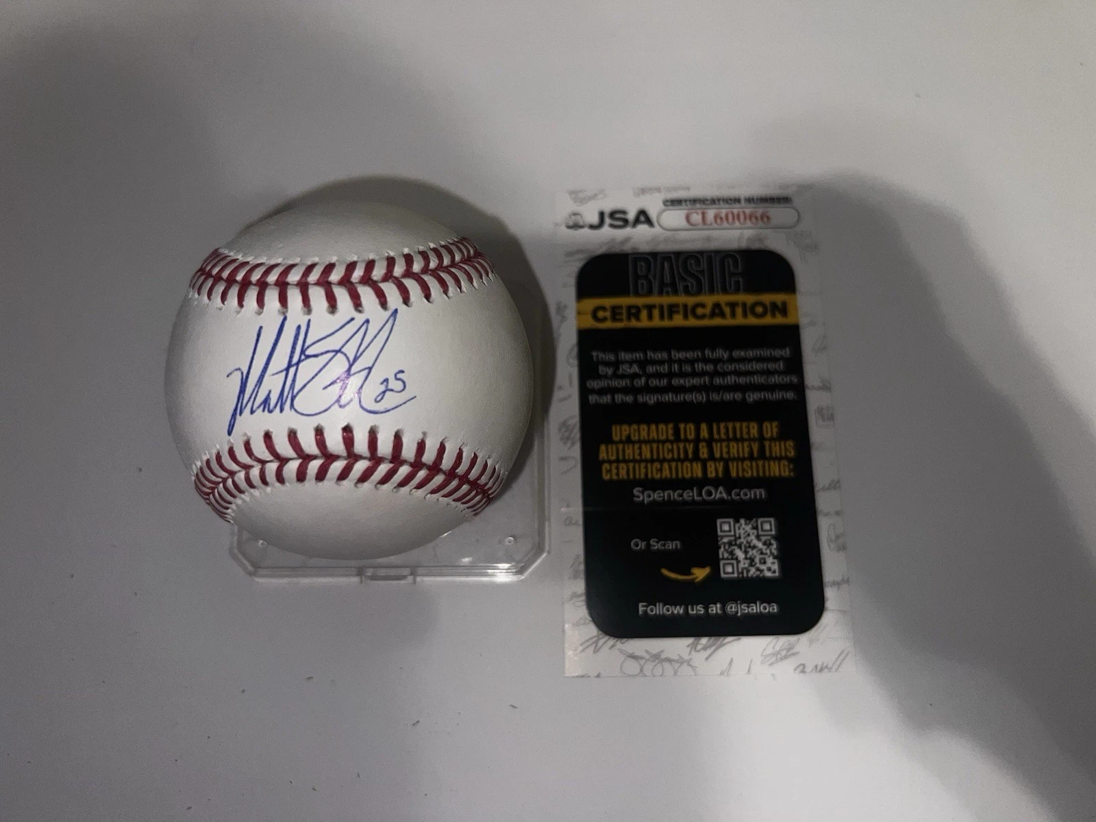 Matt Strahm Signed Official Major League Baseball Kansas City Royals JSA Auth
