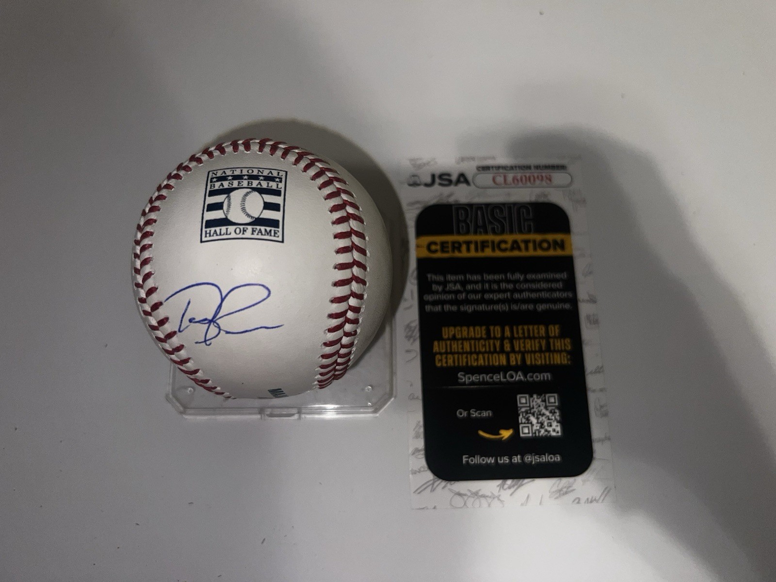 Terry Francona Signed Official Hall Of Fame Baseball Indians Sox Reds JSA #2