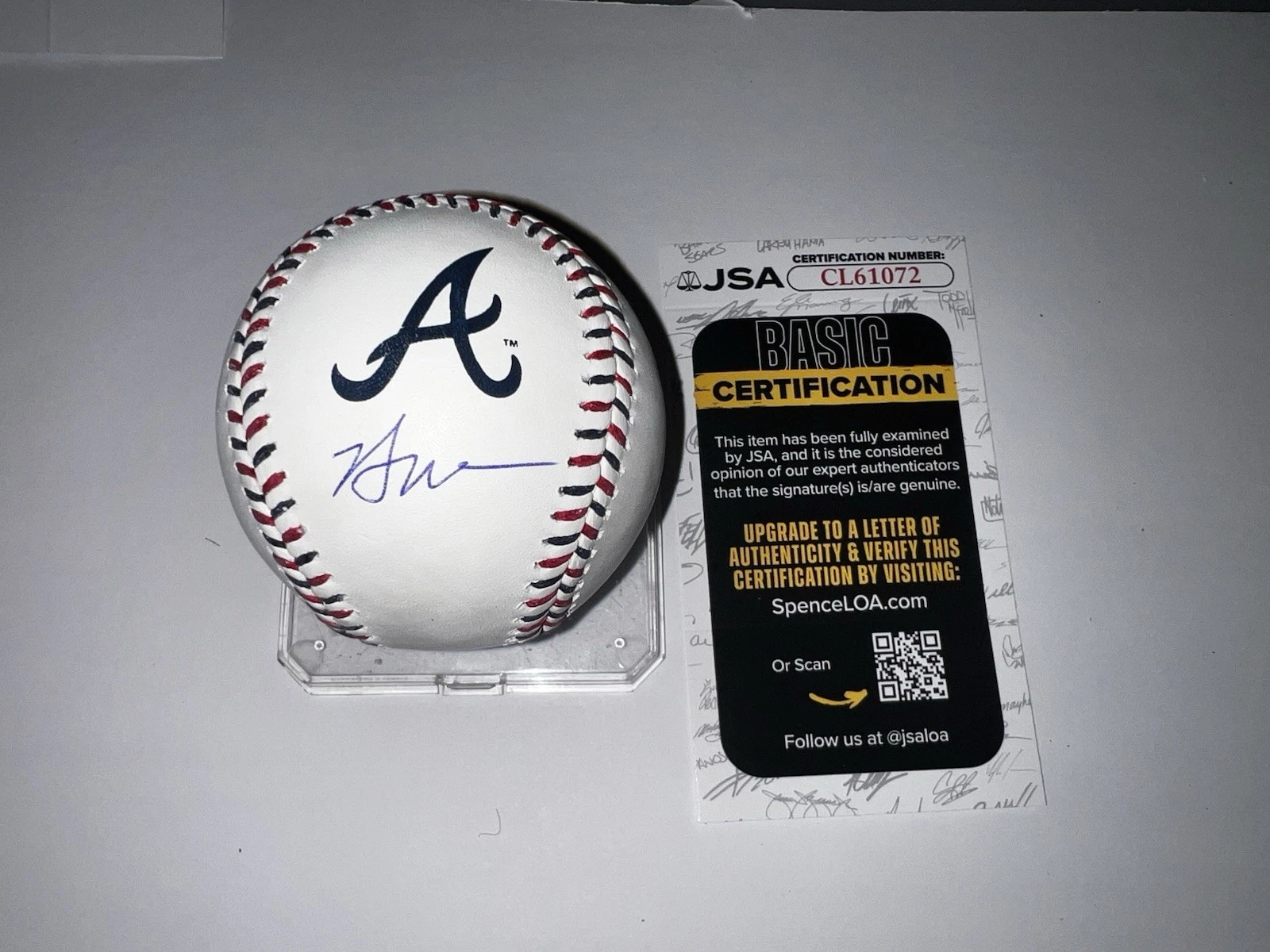 Brian McCann Signed Official Atlanta Braves Team Stitched Baseball JSA Auth