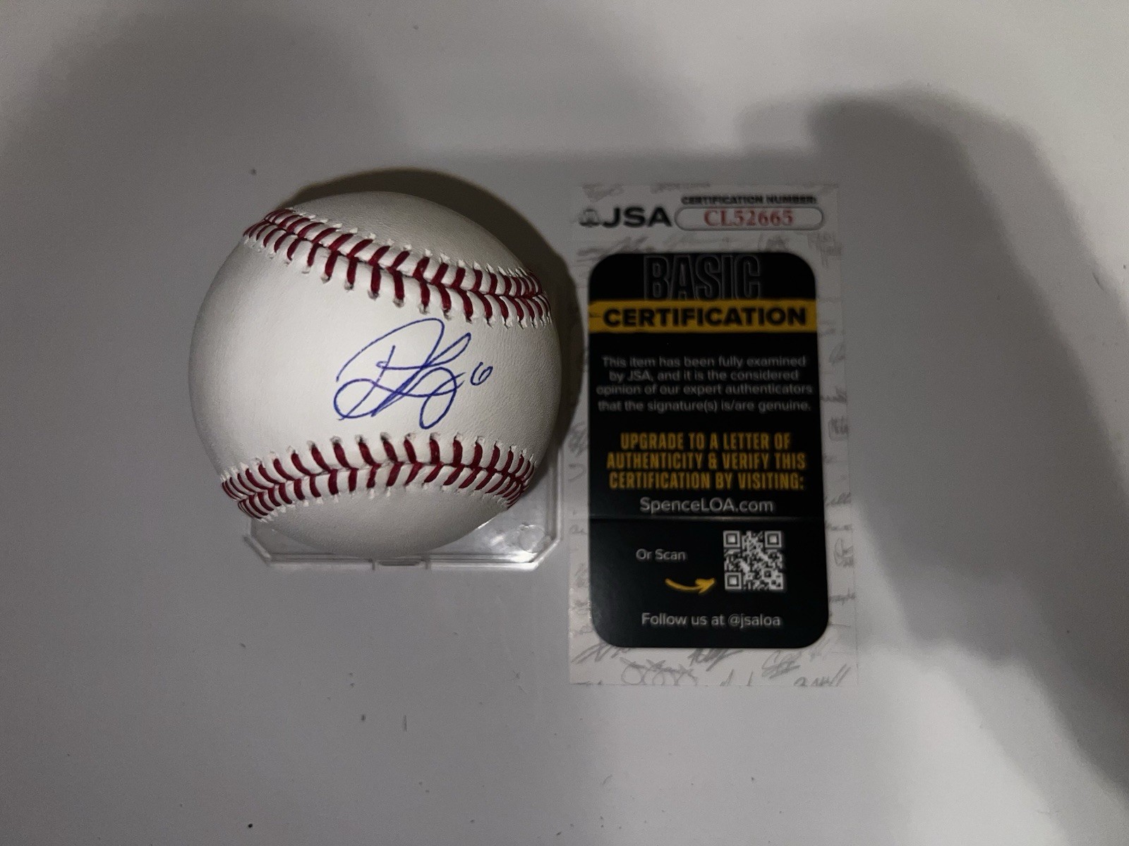 David Fry Signed Official Major League Baseball Cleveland Guardians JSA Auth