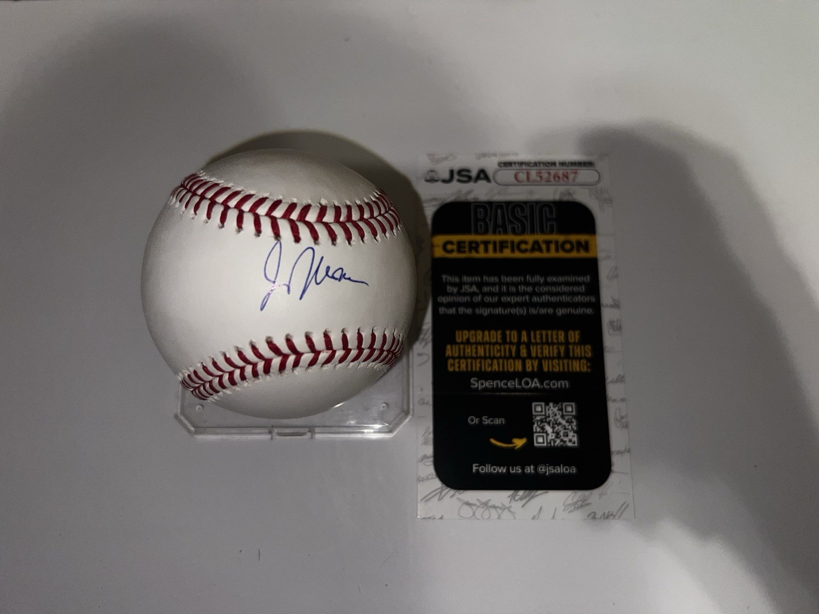 Justin Thomas Signed Official Major League Baseball PGA Superstar JSA Auth