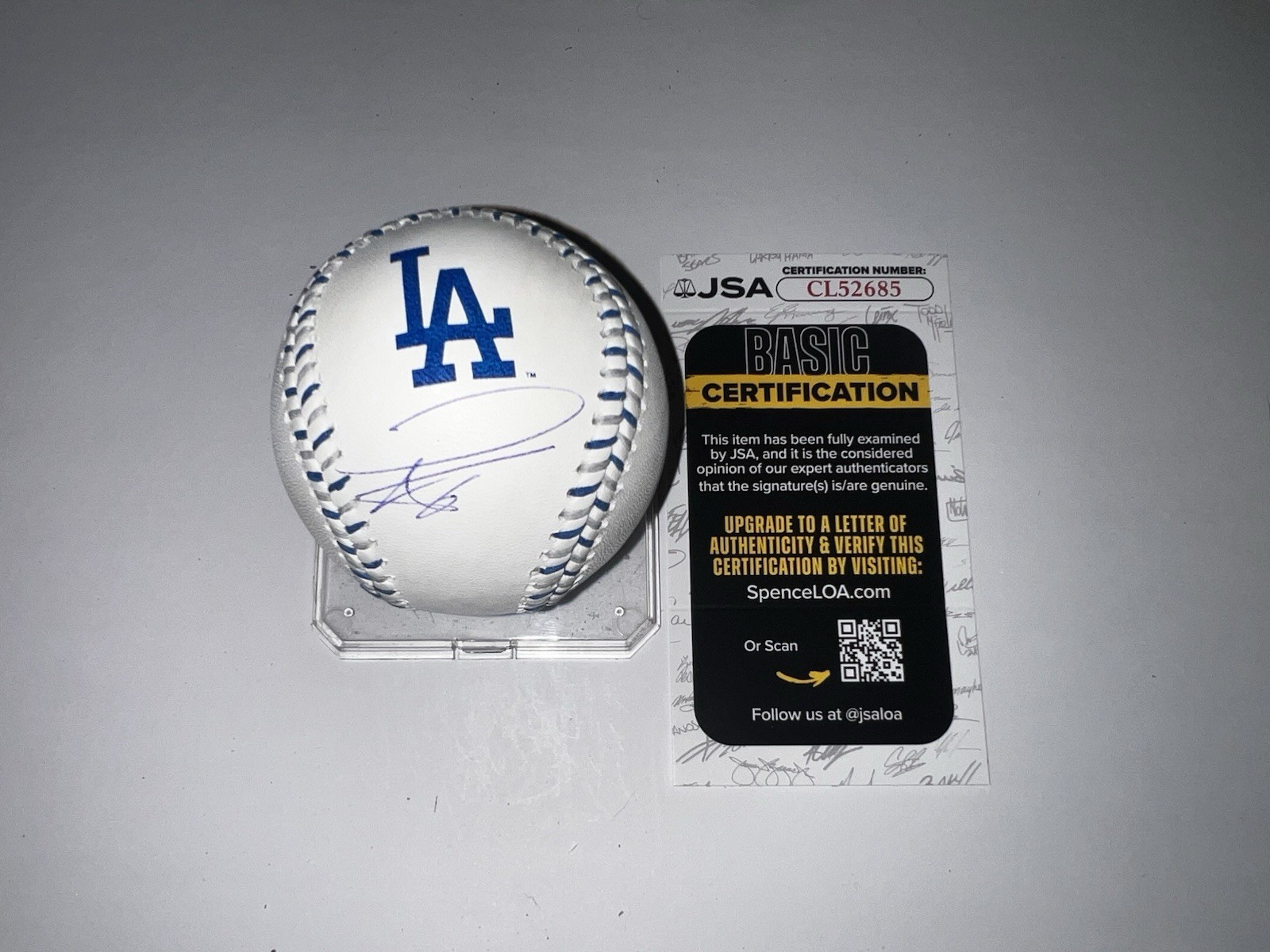 Hyeseong Kim Signed Official Los Angeles Dodgers Team Stitched Baseball JSA #2
