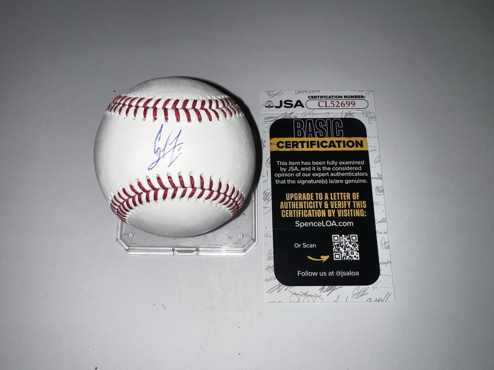 Jaison Chourio Signed Official Major League Baseball Cleveland Guardians JSA